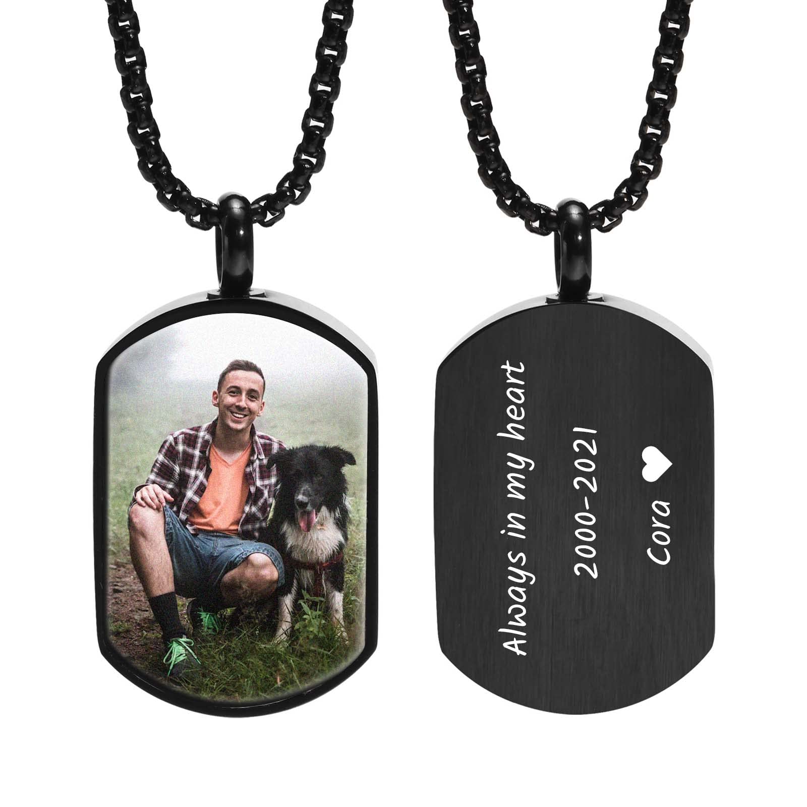 Custom Cremation Urn Necklace for Ashes - Personalized Pet Memorial Jewelry for Men & Women - Perfect for Keeping Loved Ones Close