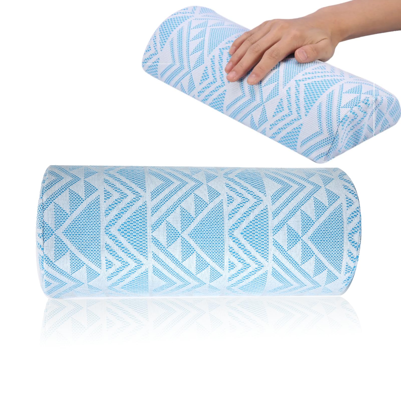 Soft Nail Art Hand Rest Pillow for Manicure - Gel Polish Cushion with Lace Design, 3 Color Options (Blue) - Perfect for Salon, Home Nail Care & DIY Gel Polish Application