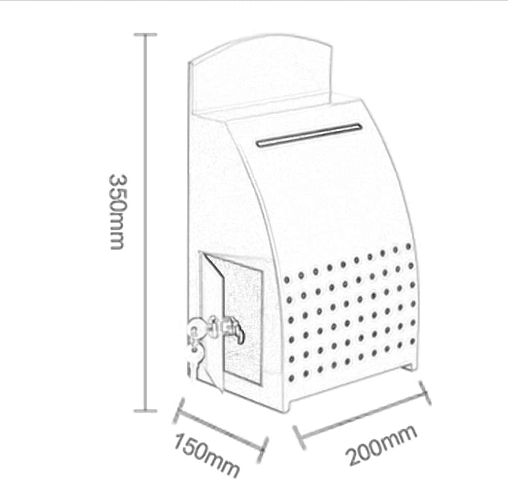 Galvanized Steel Letterbox with Lock - Secure Mailbox for Villa, Garden & Shop - Durable Parcel Drop Box for Home & Outdoor Use