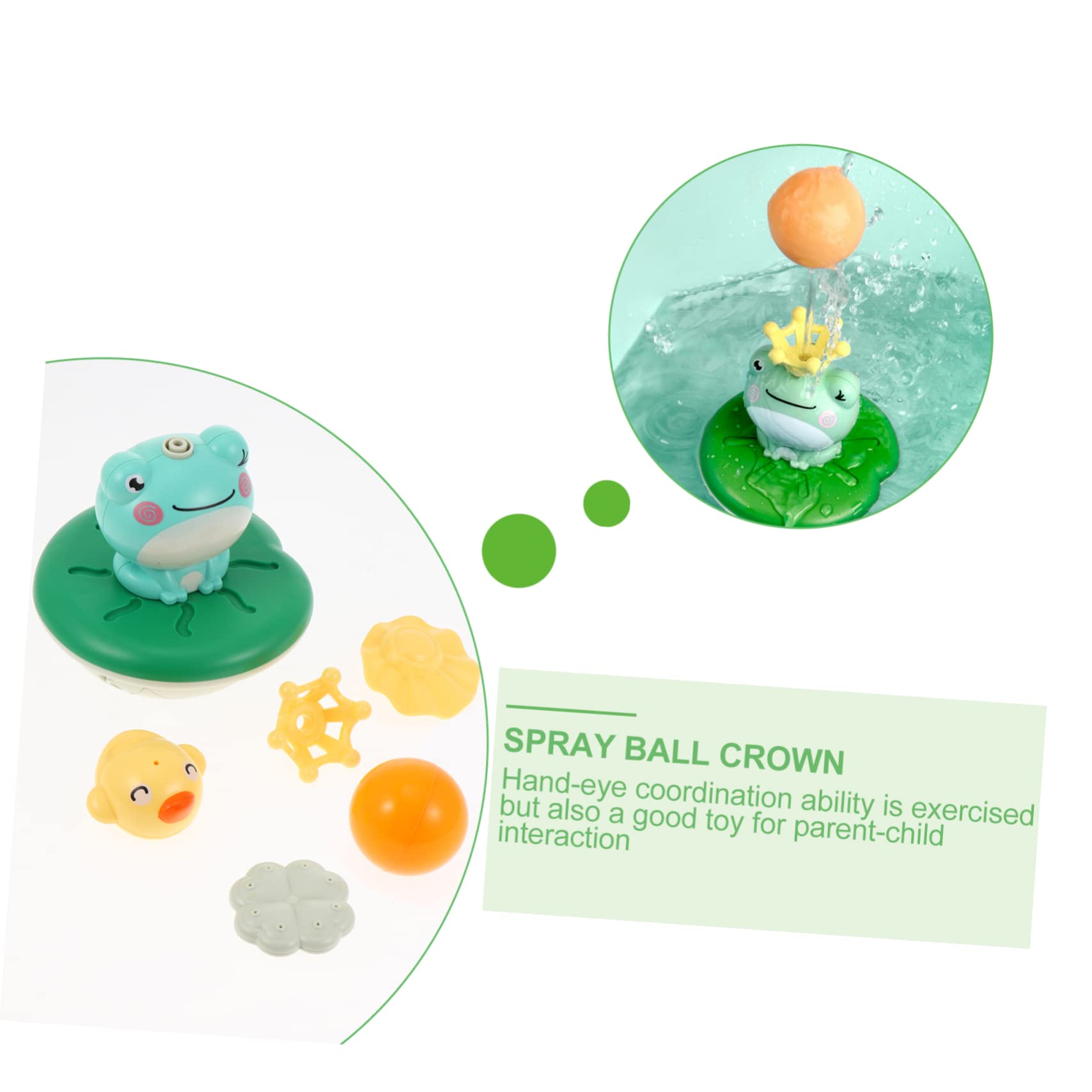 2 Sets Cute Frog Girl Bath Toys for Kids - Non-Toxic Plastic Bathtub Toys for Toddlers & Babies - Fun Bath Time Play for Sensory Development & Water Play