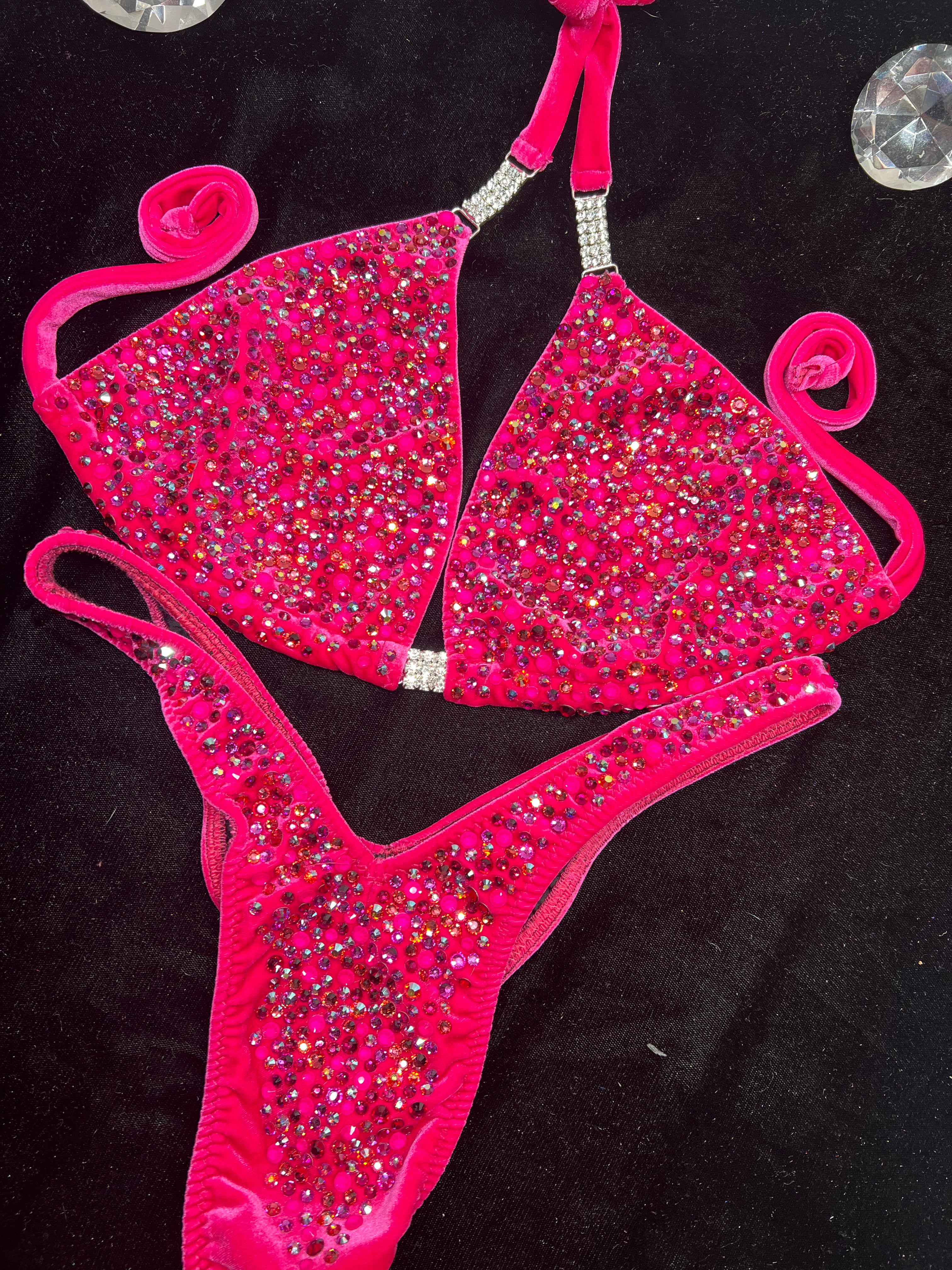 Premium Wellness & Connectors with Solid Bottoms in Fuchsia Velvet - Perfect for Yoga, Meditation & Relaxation at Home