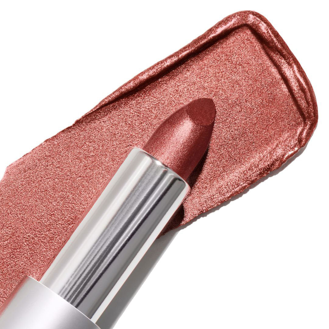 Diva Crème | Frosted Rich Bronze with Gold Shimmer Lipstick - Long Lasting, Moisturizing Makeup for Parties, Date Nights & Special Occasions
