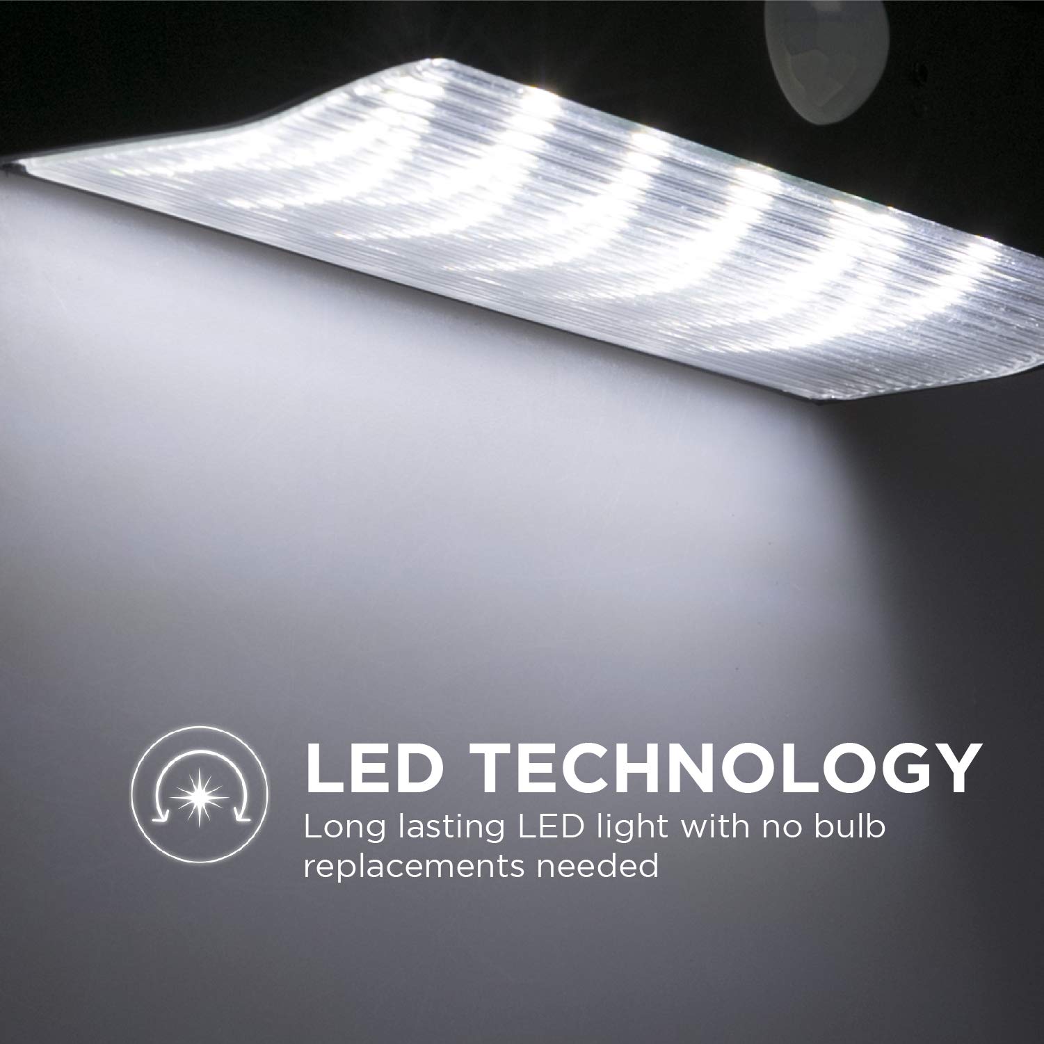 Home Zone Security Solar Step Lights - Motion Sensor LED Outdoor Deck & Stair Lights, Wireless & Waterproof, Easy Installation, 2-Pack Black (ELI0989V) - Perfect for Patio, Garden, Pathway & Porch Lighting