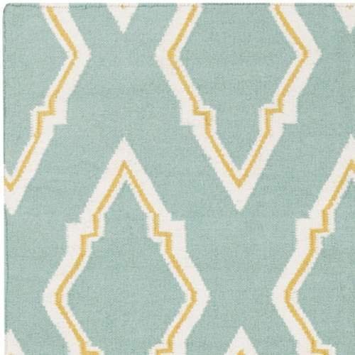 Surya Fallon Flat Weave Rug - Dark Robin's Egg Blue 8' Round Area Rug - Soft & Durable Handwoven Cotton - Perfect for Living Room, Bedroom or Dining Room Decor