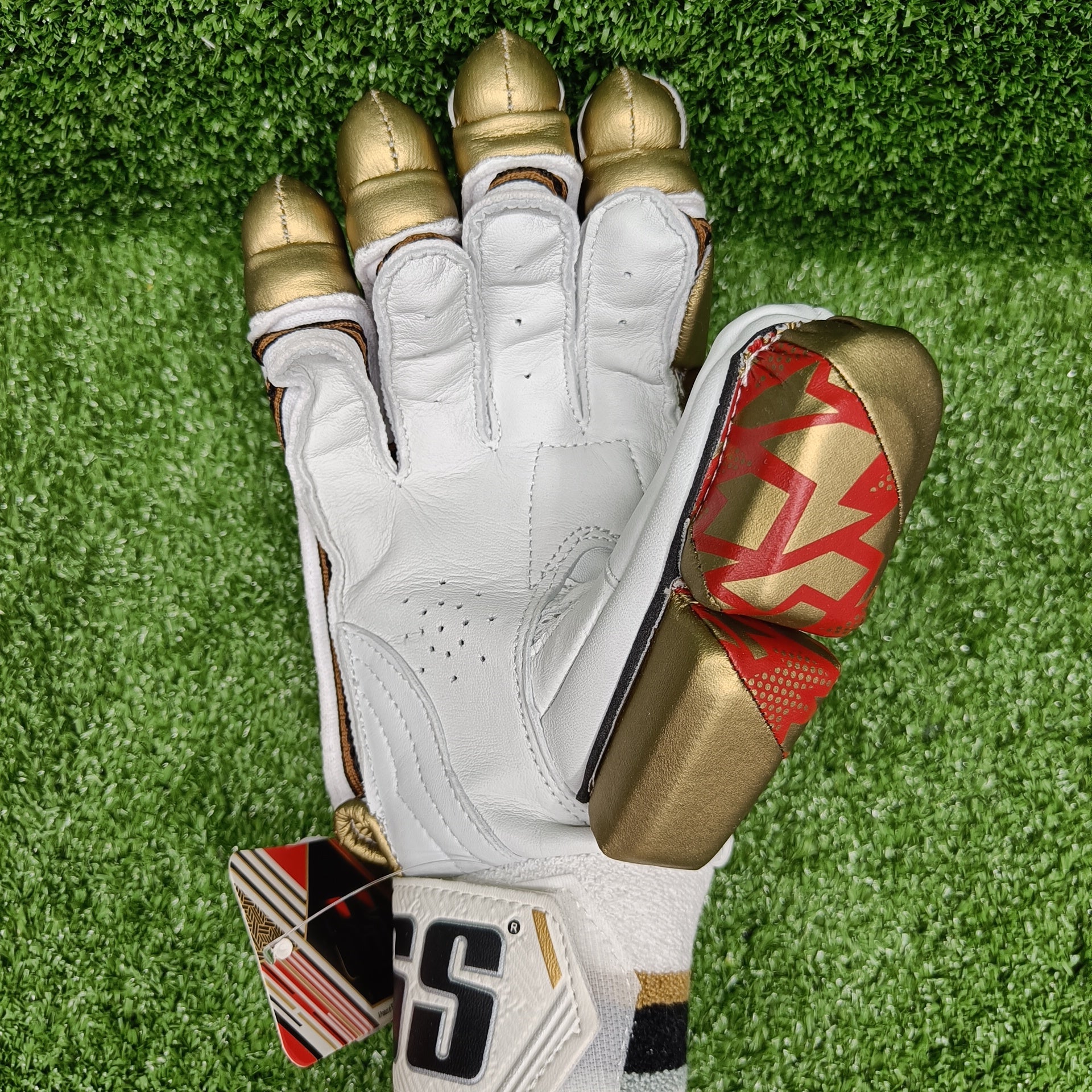 Premium SS Super Test Royal Challengers Bangalore IPL Cricket Batting Gloves - Professional Quality for Cricket Matches & Training Sessions