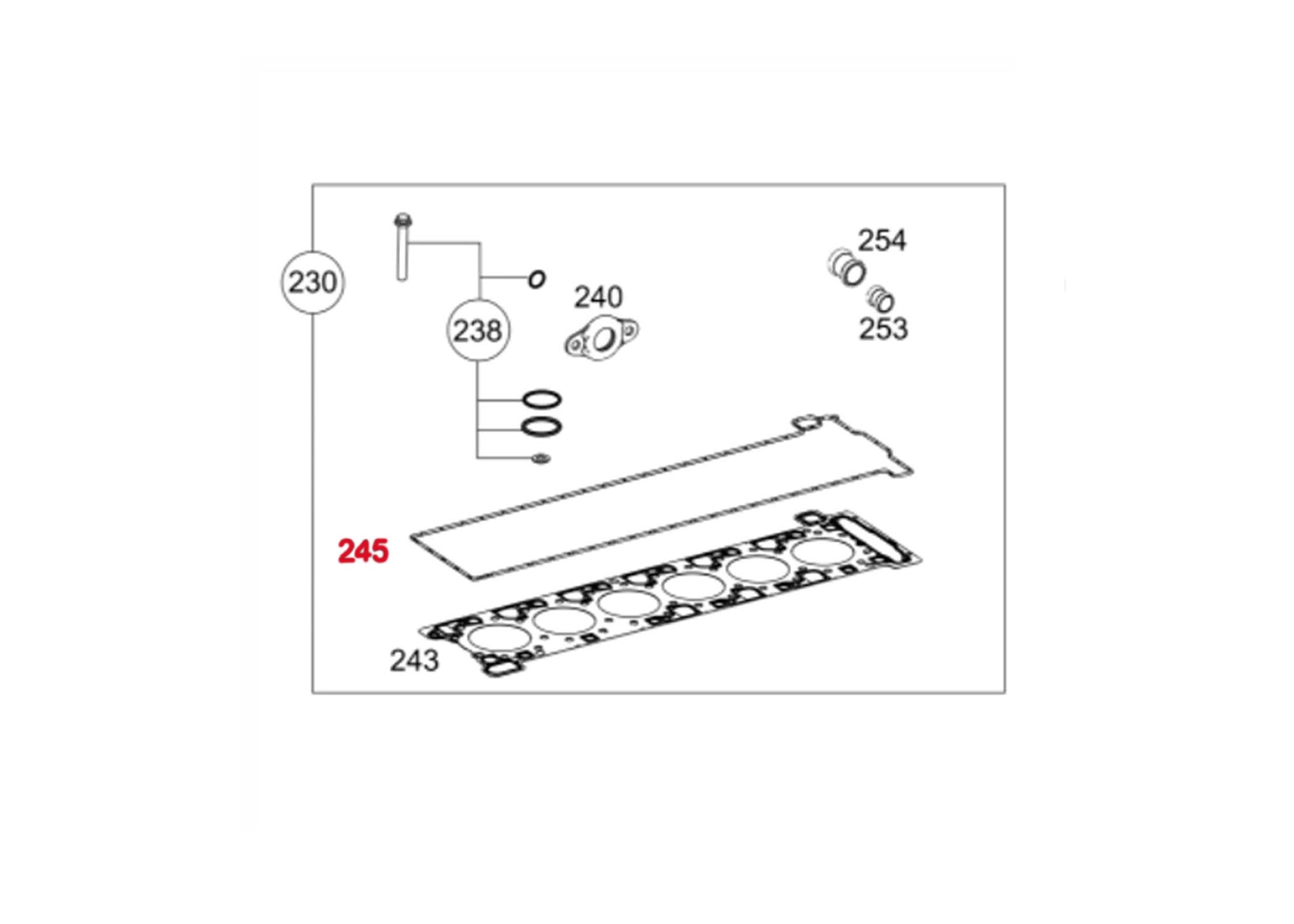 DD15 Cam Housing Gasket (A4720160780) - Heavy Duty Diesel Engine Replacement Part for Freightliner, Western Star Trucks - Perfect for Engine Repairs & Maintenance