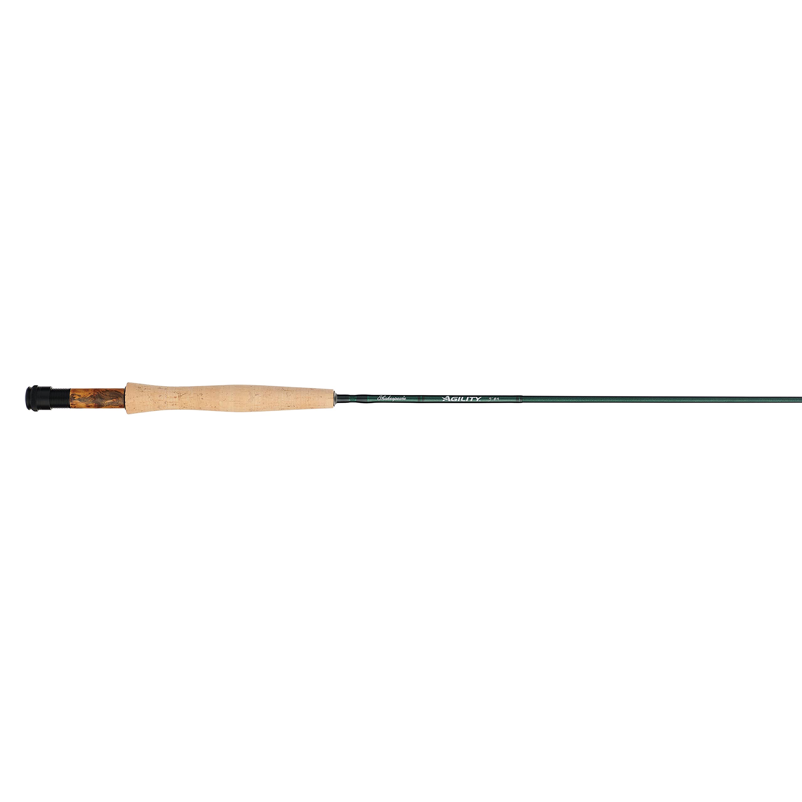Premium Shakespeare Agility Fly Fishing Rod - Lightweight Graphite Fly Rod for Trout, Bass & Salmon - Perfect for Freshwater & Saltwater Fly Fishing Adventures