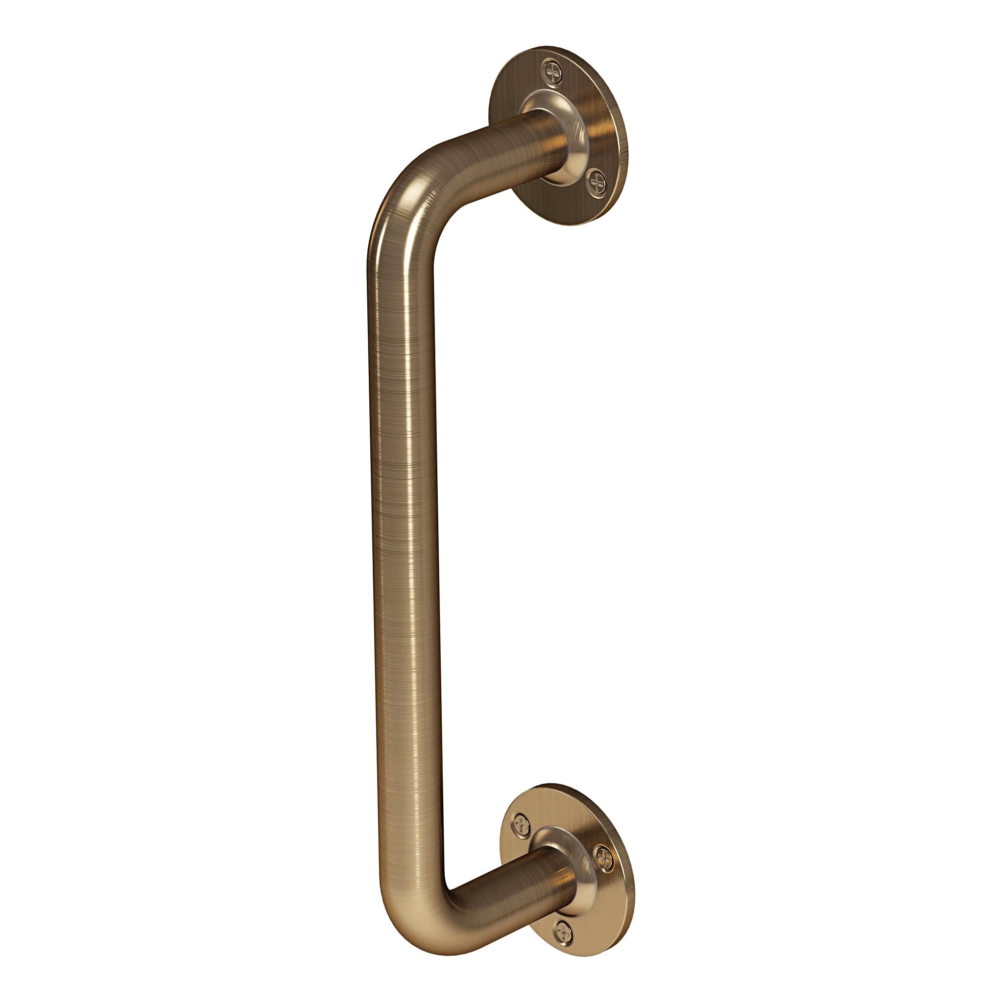 Rothley Grab Rail for Elderly & Disabled - Antique Brass Bathroom Safety Handle (305x25mm) - Non-Slip Mobility Aid for Shower, Toilet & Outdoor Use
