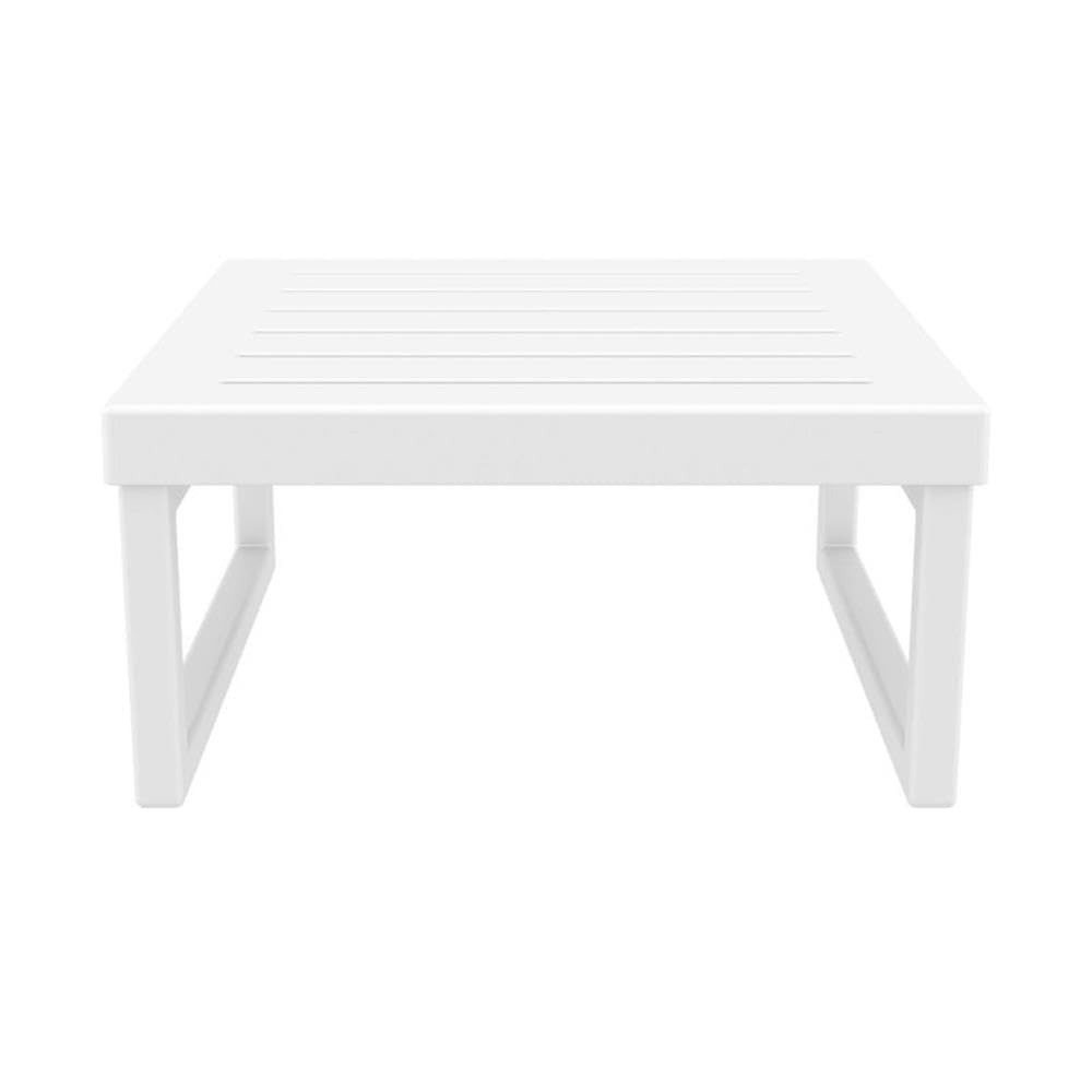 Modern White Mykonos Square Coffee Table - Stylish Living Room Centerpiece for Home Decor & Small Spaces