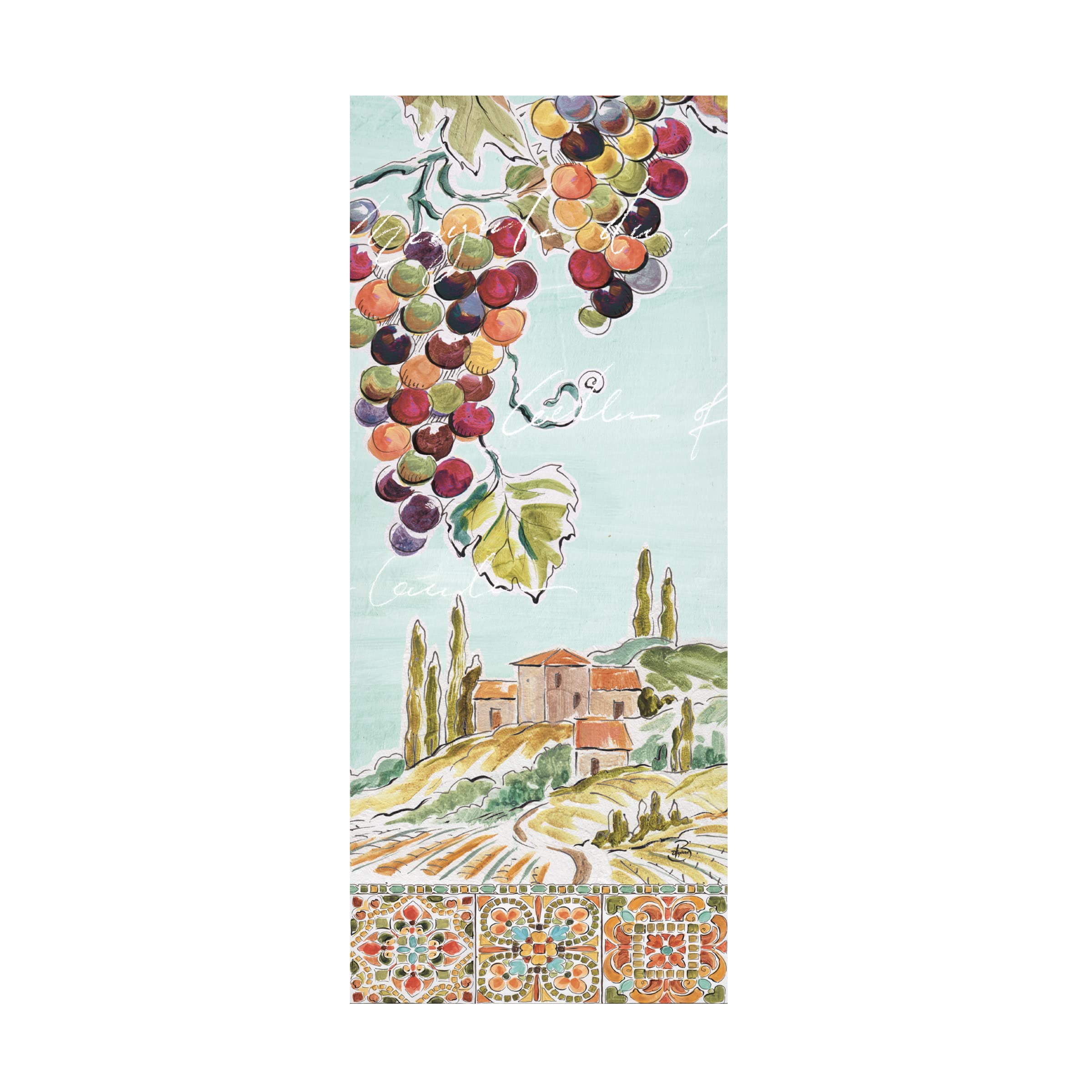 Trademark Fine Art 'Tuscan Breeze IV' Canvas Wall Art Print by Daphne Brissonnet - Elegant Italian Landscape Painting for Living Room, Bedroom & Office Decor