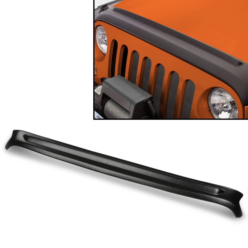 G-PLUS Textured Black Hood Guard for Jeep Wrangler JL (2018-2023) & Gladiator (2020-2022) - Durable Jeep Accessories for Off-Road Protection & Style Upgrade
