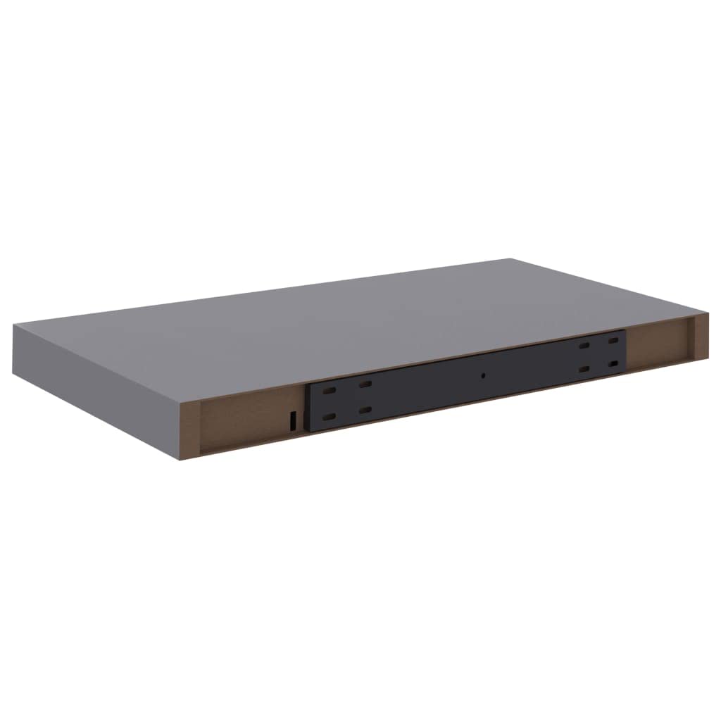 Floating Shelves Wall Mounted - Set of 2 Gray MDF Shelves 19.7