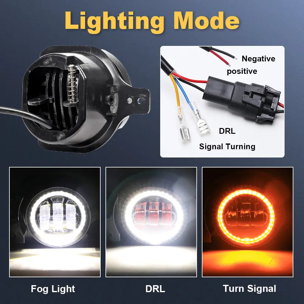 9 Inch LED Halo Headlights with Turn Signals, Fog Lamps, Tail & Brake Lights for Jeep Wrangler JL - Off-Road & Night Driving Upgrade