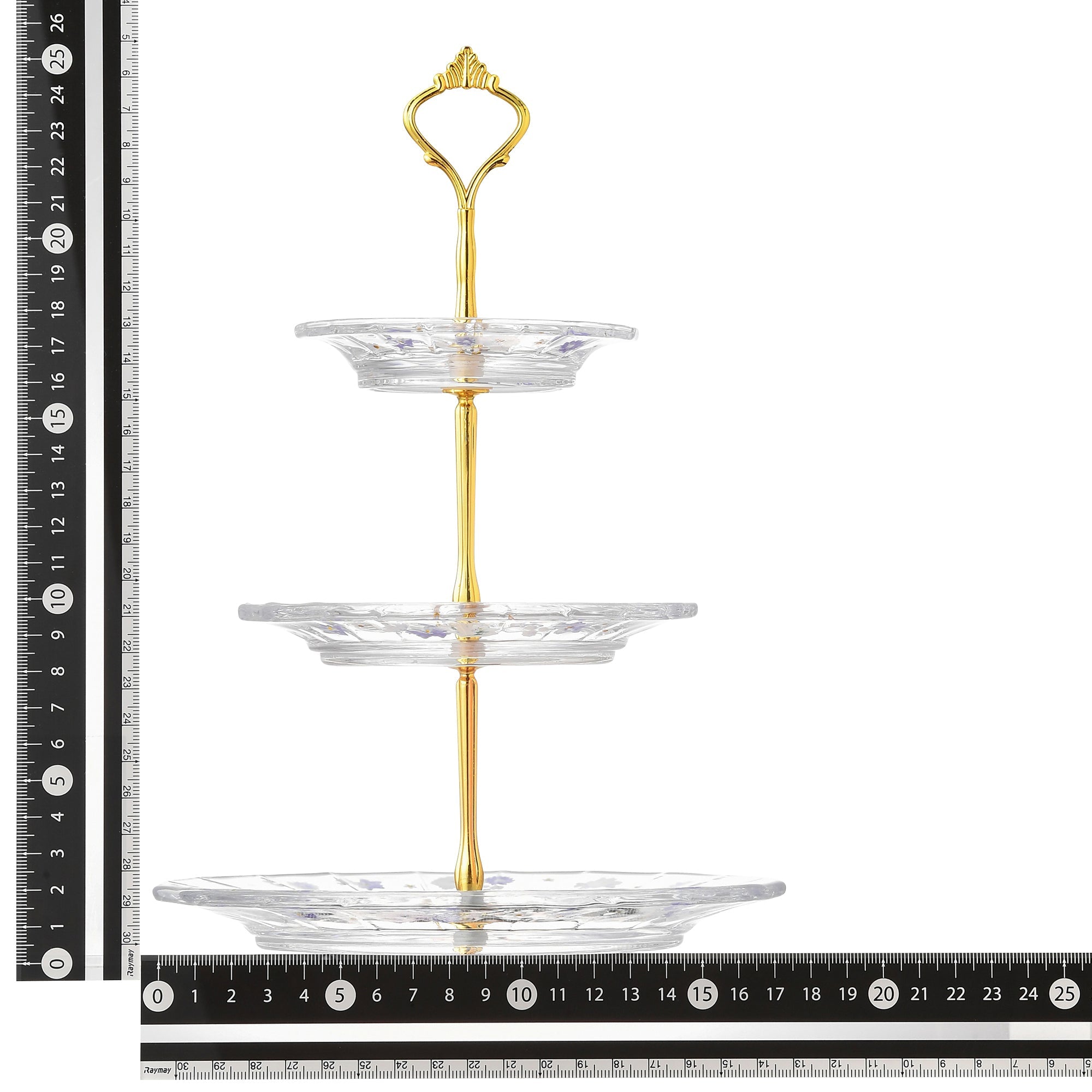 Elegant Purple Flower Frill Glass Stand - Perfect for Home Decor, Wedding Centerpieces & Gift Displays