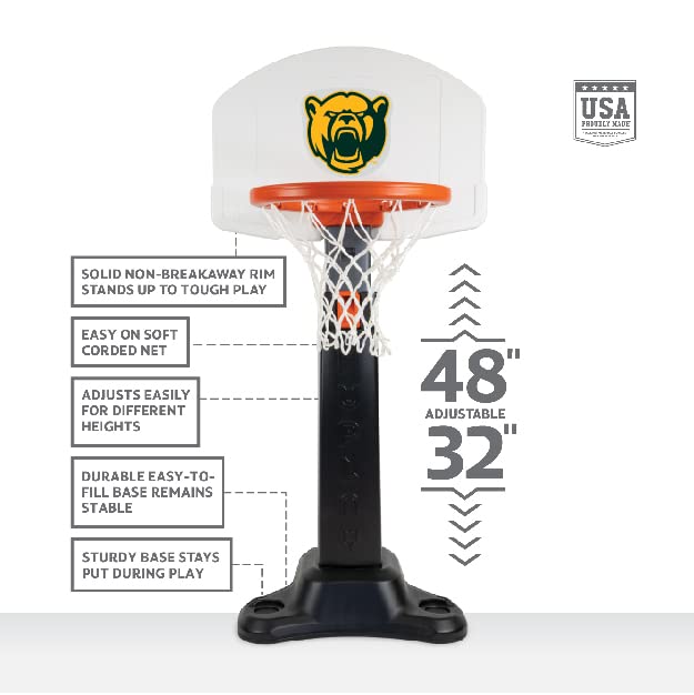 Huplay Adjustable Basketball Hoop Set for Kids & Youth - 7.5-10ft Height Adjustable, Portable Backboard with Rim & Net - Perfect for Driveway, Backyard, and Outdoor Play