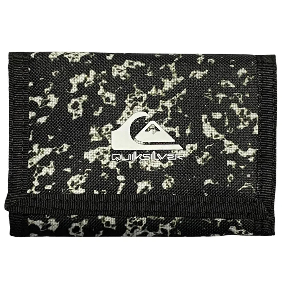 Quiksilver The Everydaily Black Wallet for Men - Slim RFID Blocking Bifold Wallet with ID Window - Perfect for Travel, Work, and Everyday Use