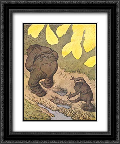 Theodor Severin Kittelsen 'My Son Tred Always Follow Father's Footsteps' 20x24 Inch Black Ornate Framed Museum Art Print with Double Matting - Perfect for Home Decor, Living Room Wall Art & Gift Ideas