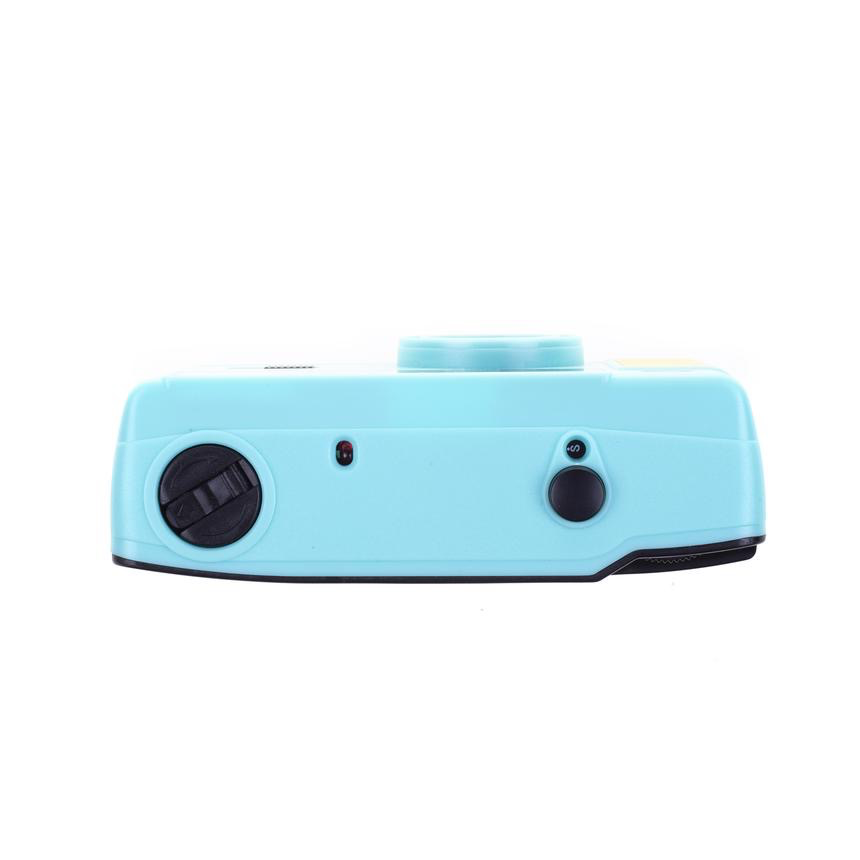 Dubblefilm SHOW 35mm Film Camera in Turquoise with Flash, Case & Strap - Vintage Style Point & Shoot Camera for Travel, Street Photography & Creative Shooting