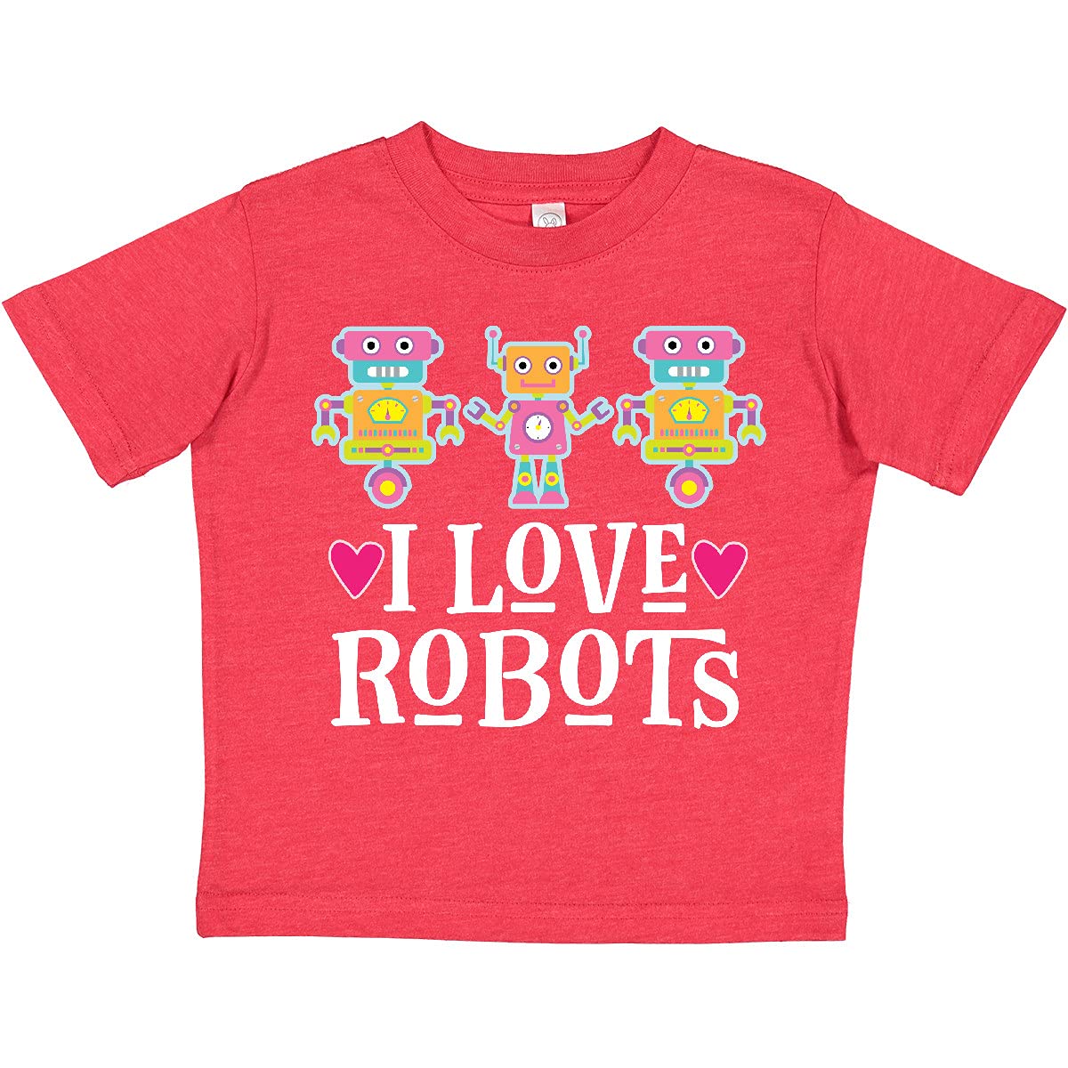Inktastic Robotics I Love Robots Toddler T-Shirt - Cute Robot Graphic Tee for Kids, Boys & Girls - Perfect for STEM Enthusiasts, Birthday Gifts & Playdates
