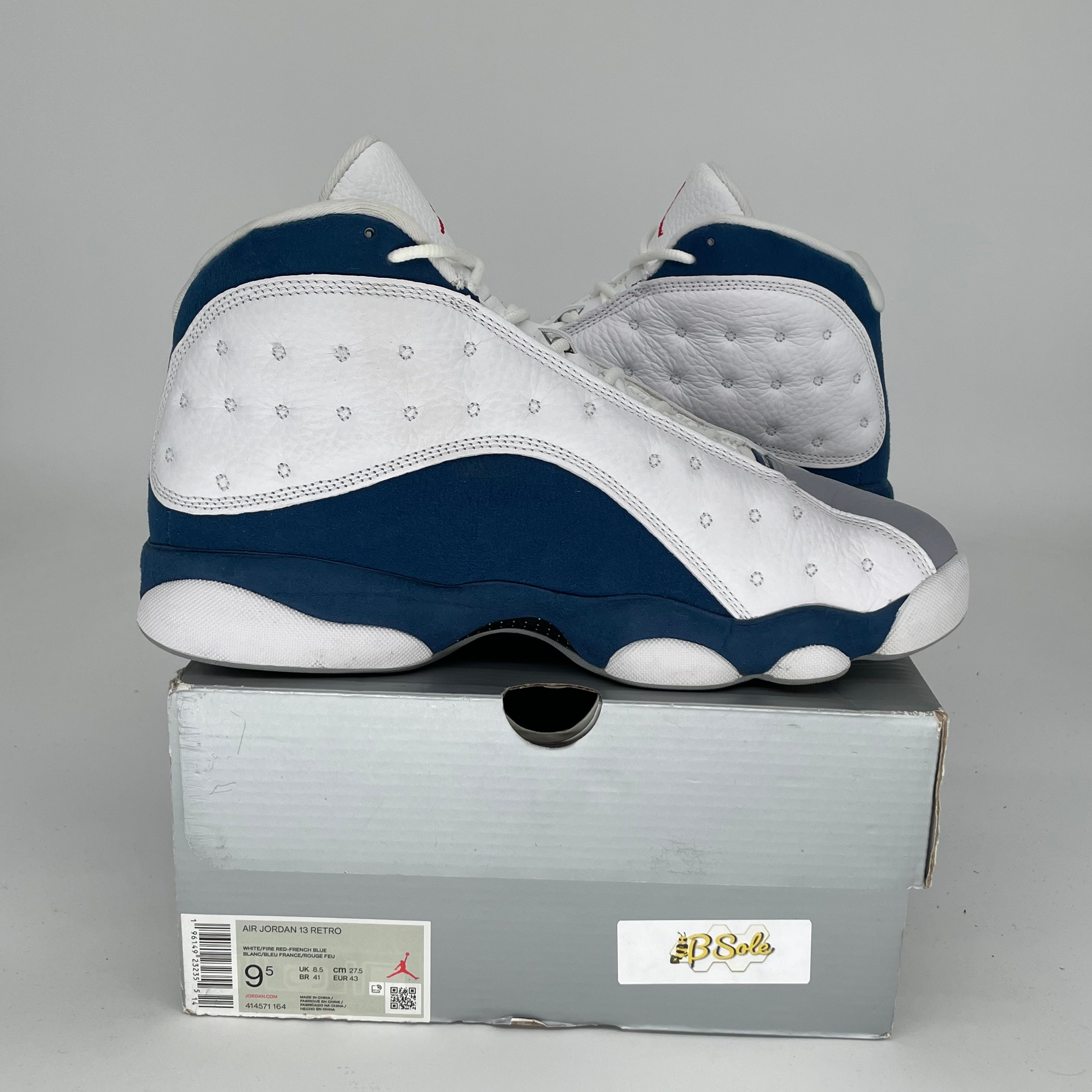 Original Air Jordan 13 Retro 'French Blue' Men's Basketball Shoes Size 9.5 (414571-164) - Perfect for Streetwear & Court Performance