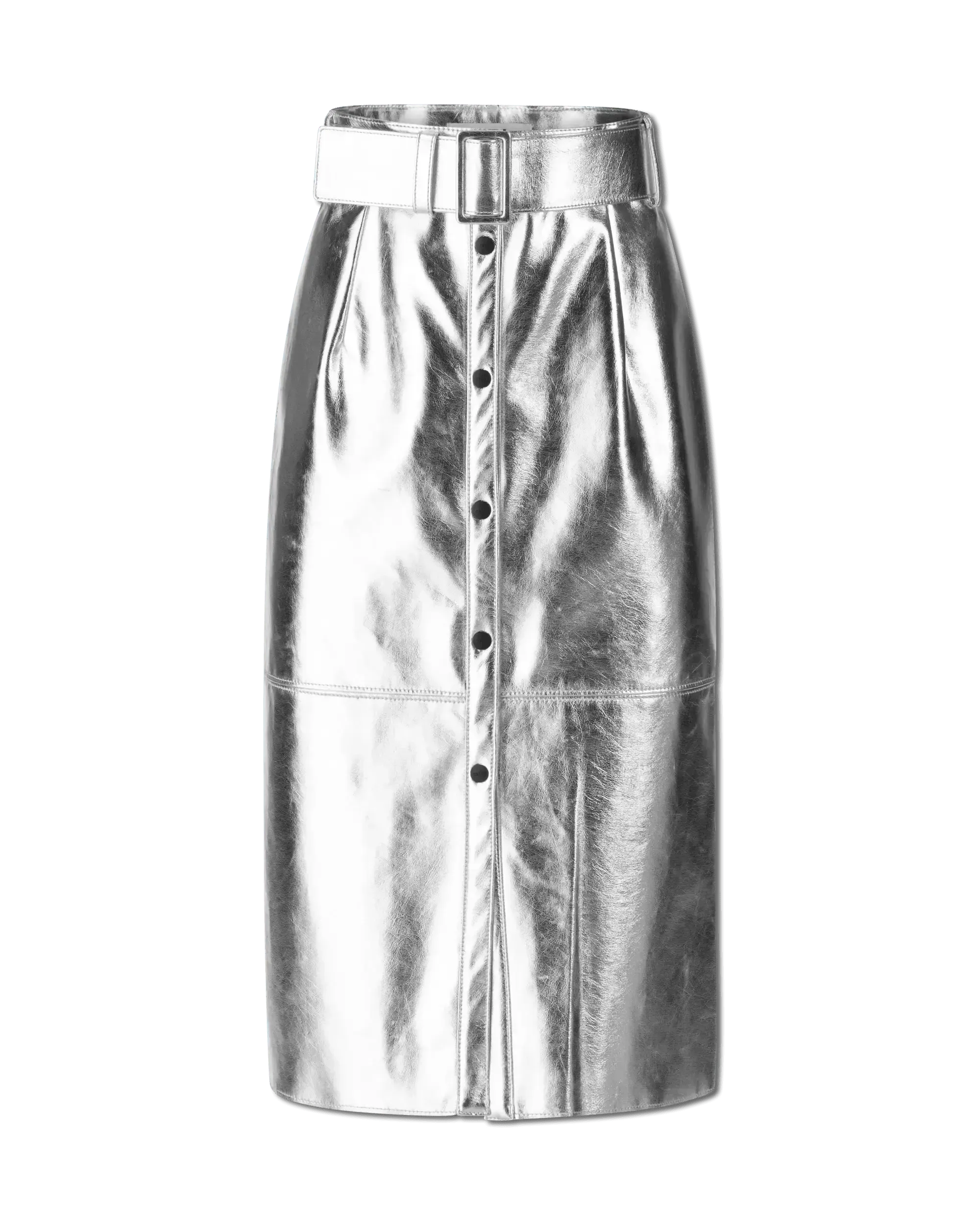 Stylish Belted Button-Up Knee Length Skirt for Women | A-Line Midi Skirt with Adjustable Waist | Perfect for Office, Casual Outings & Date Nights