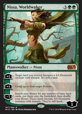 Magic: the Gathering - Nissa, Worldwaker (187/269) - Foil MTG 2015 Card - Planeswalker for Commander & Modern Decks - Collectible Trading Card Game Accessory