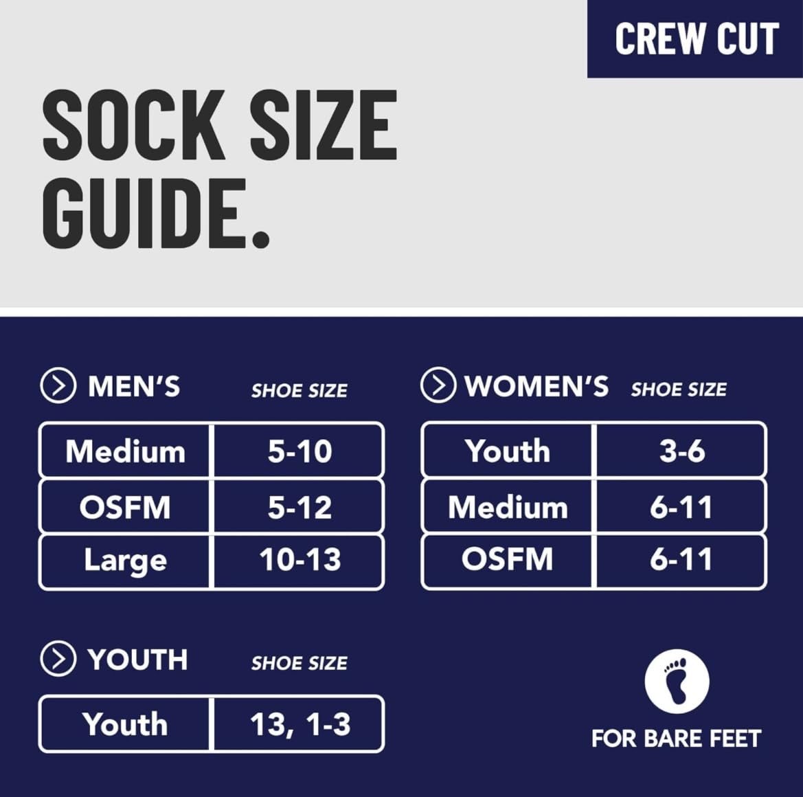 For Bare Feet Men's Shattered Camo Crew Socks - NCAA Officially Licensed - Comfortable Athletic Socks for Running, Hiking & Casual Wear