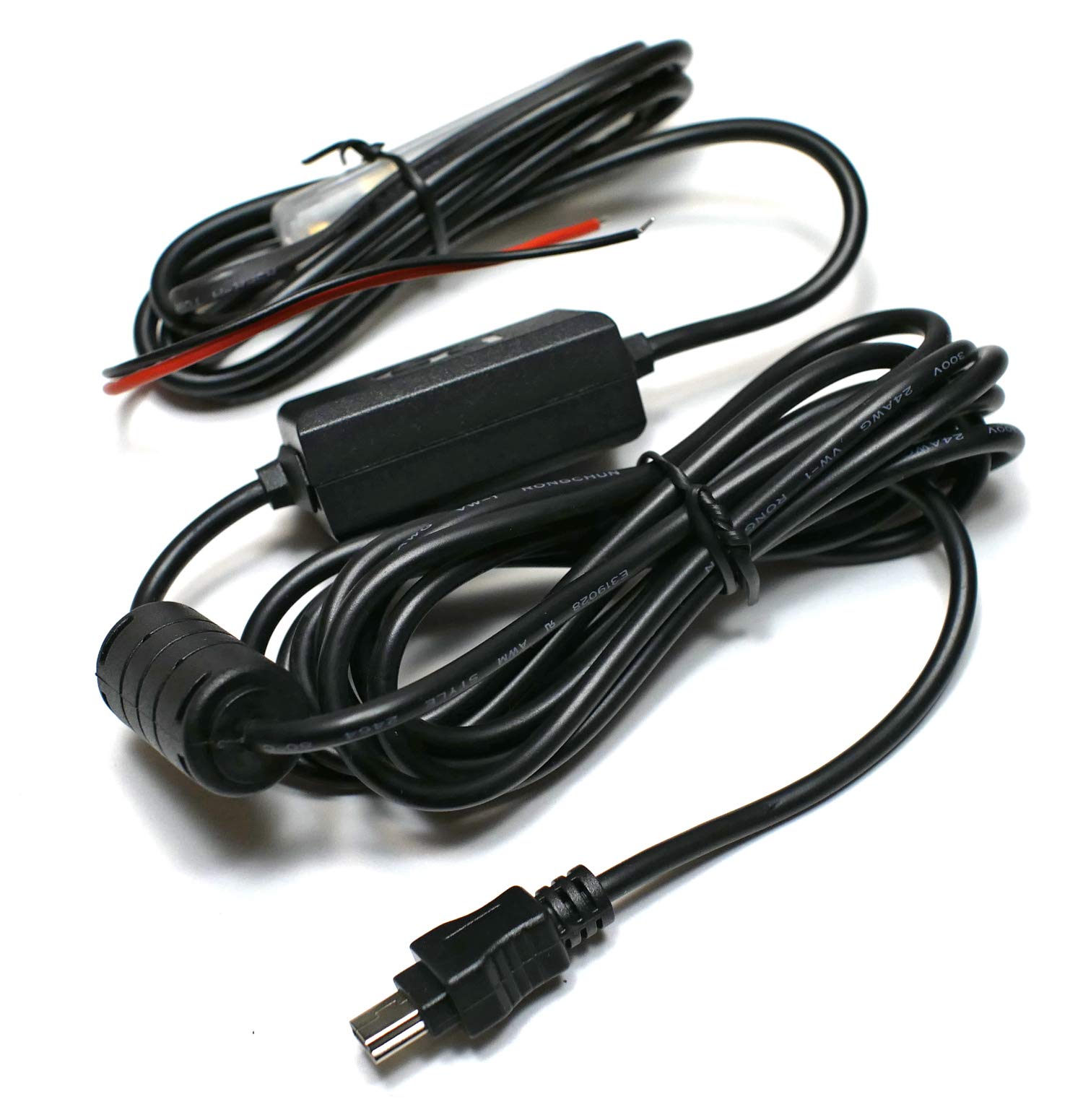 5V Mini USB Car Charger Power Cord - Hardwire Kit for Rexing V1, G1W, Garmin Dash Cam 10/20/30/35, Vantrue R2/N1/X1 & More - Compact Direct Wiring Solution for Dash Cams & Vehicle Recorders - Perfect for Road Trips, Uber/Lyft & Fleet Monitoring
