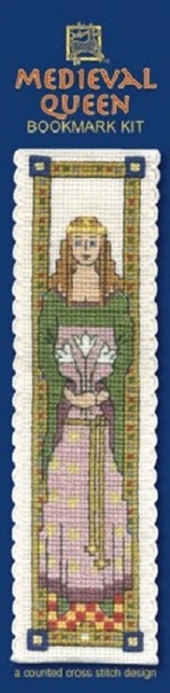 Medieval Queen Cross Stitch Bookmark Kit - DIY Embroidery Bookmark for Fantasy Lovers & Bookworms | Perfect Gift for Readers, Medieval Enthusiasts & Crafters