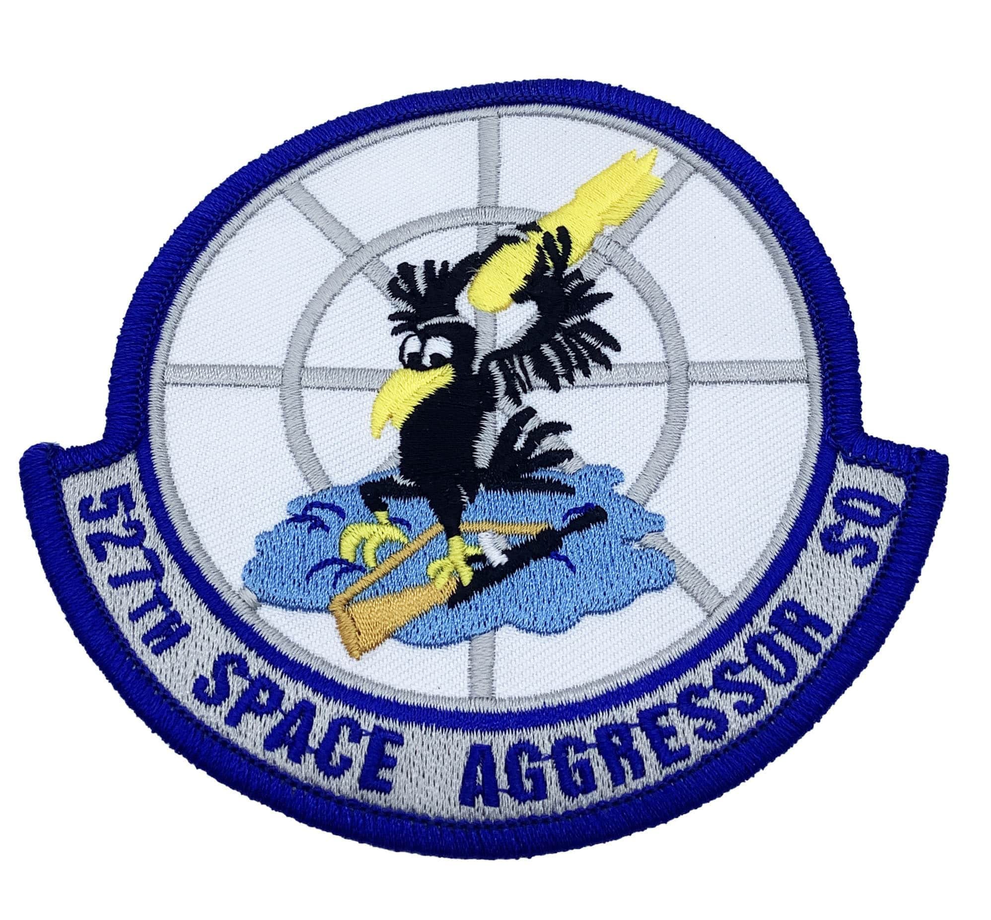 527th Space Aggressor Squadron Embroidered Patch with Plastic Backing - Military Collectible & Gift for Air Force Enthusiasts - Perfect for Uniforms, Jackets, and Memorabilia Displays