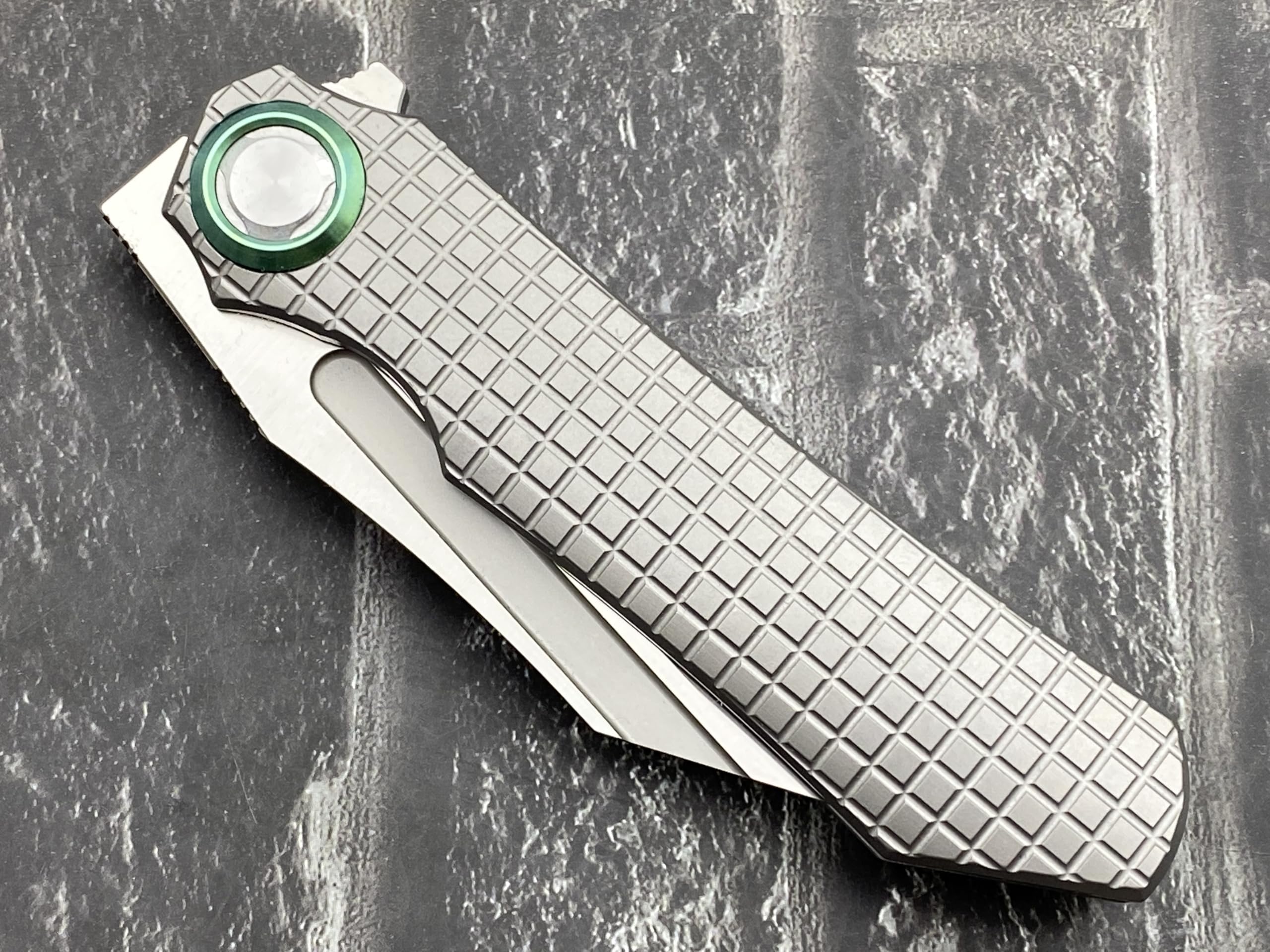 TwoSun TS195 Titanium Folding Knife - M390 Steel Blade, Compact Pocket Knife for Camping, Hiking & Outdoor Survival | EDC Gear & Tactical Knife Collection