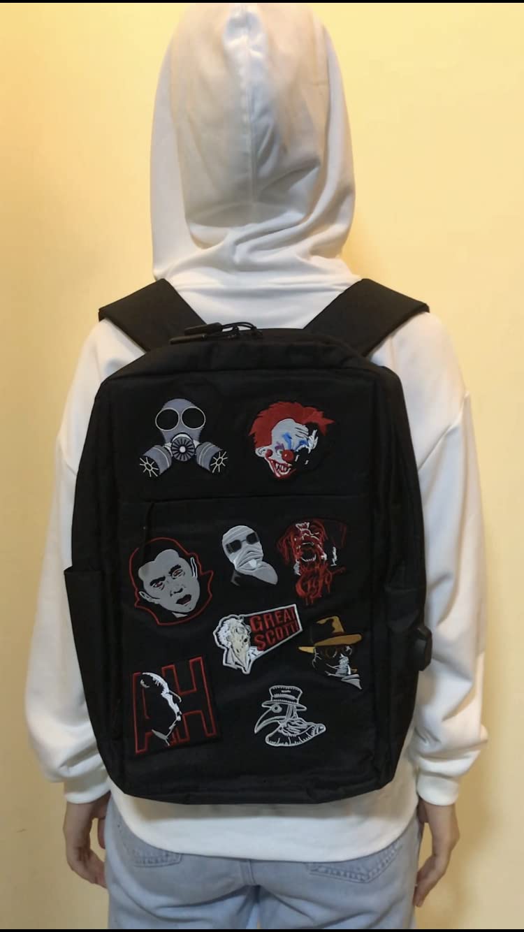 Clown Face Embroidered Iron-On & Sew-On Patch - Horror Movie Costume Accessory for Halloween, Cosplay & DIY Jacket Decoration