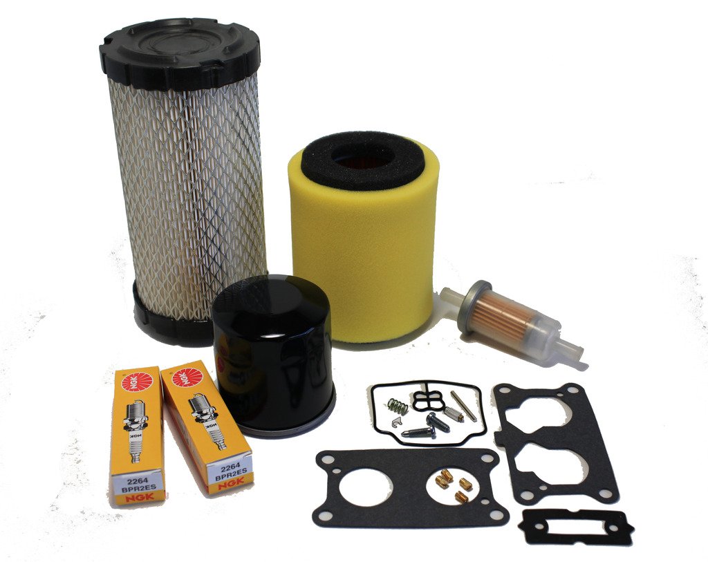 Kawasaki Mule 3000 3010 3020 Tune Up Kit - Carburetor Rebuild Kit with Air Filter, Oil Filter, Fuel Filter & Spark Plugs | Complete Engine Maintenance Kit for ATV & UTV Performance Upgrade