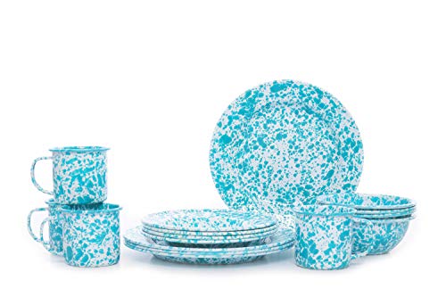 Turquoise/White Splatter