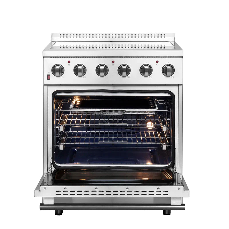 FORNO Galiano 30 Inch Electric Range with Convection Oven - Stainless Steel Built-in Stove FFSEL6083 30 - Perfect for Modern Kitchens & Home Cooking