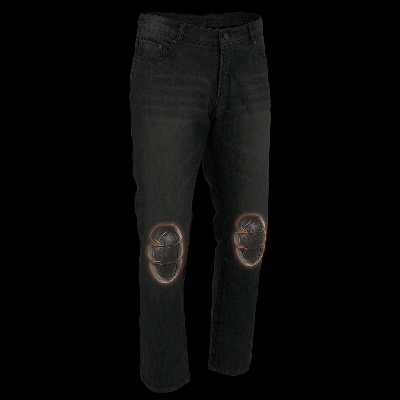 Milwaukee Leather Men's Motorcycle Armored Riding Jeans - Aramid Fiber Reinforced Denim for Protection (Size 36) | Durable & Comfortable for Long Rides & Commuting