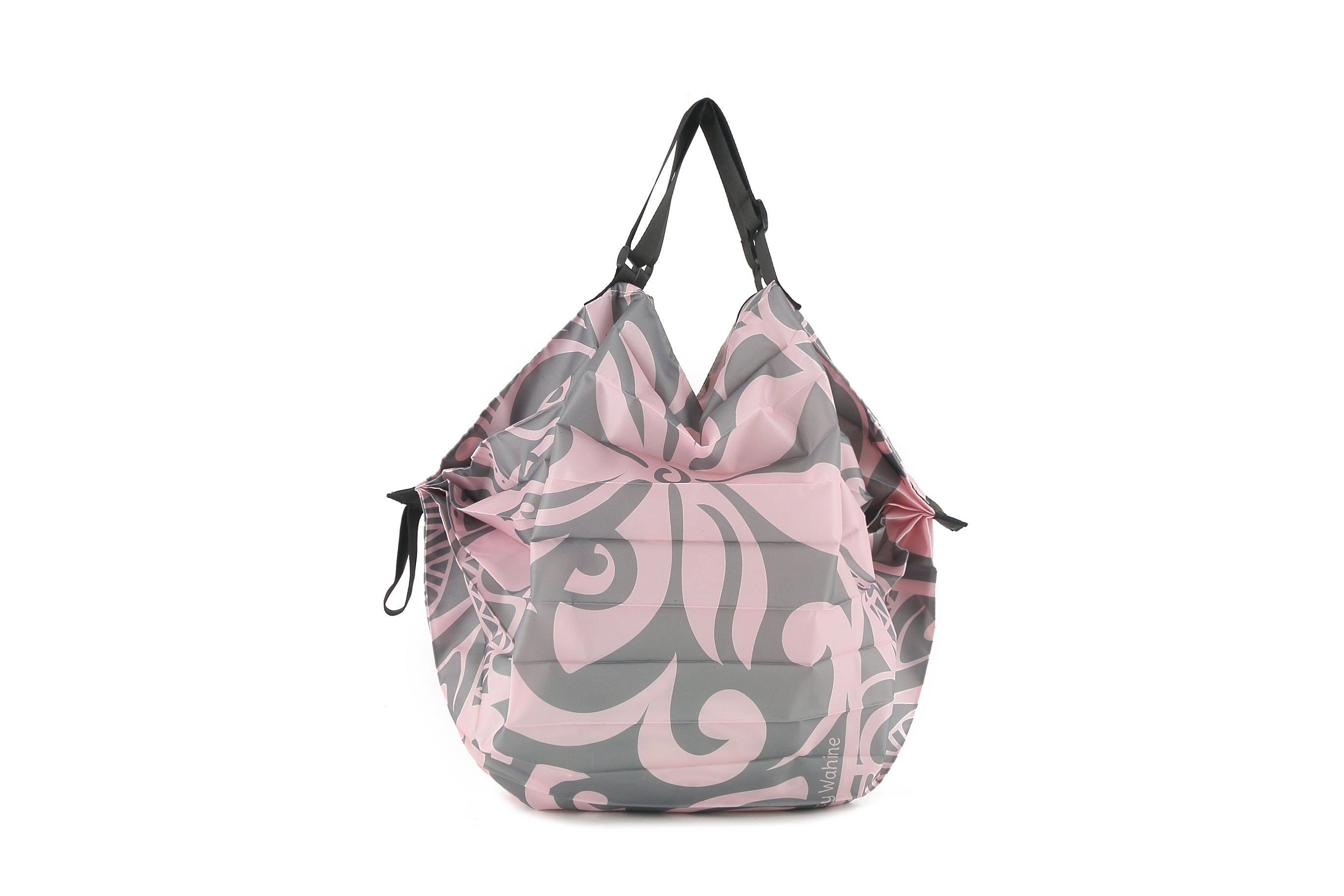 Foldable Travel Bag Jazmine Tapa Tiare Grey - Lightweight & Compact Carry-On for Vacation, Beach, Shopping & Daily Commute