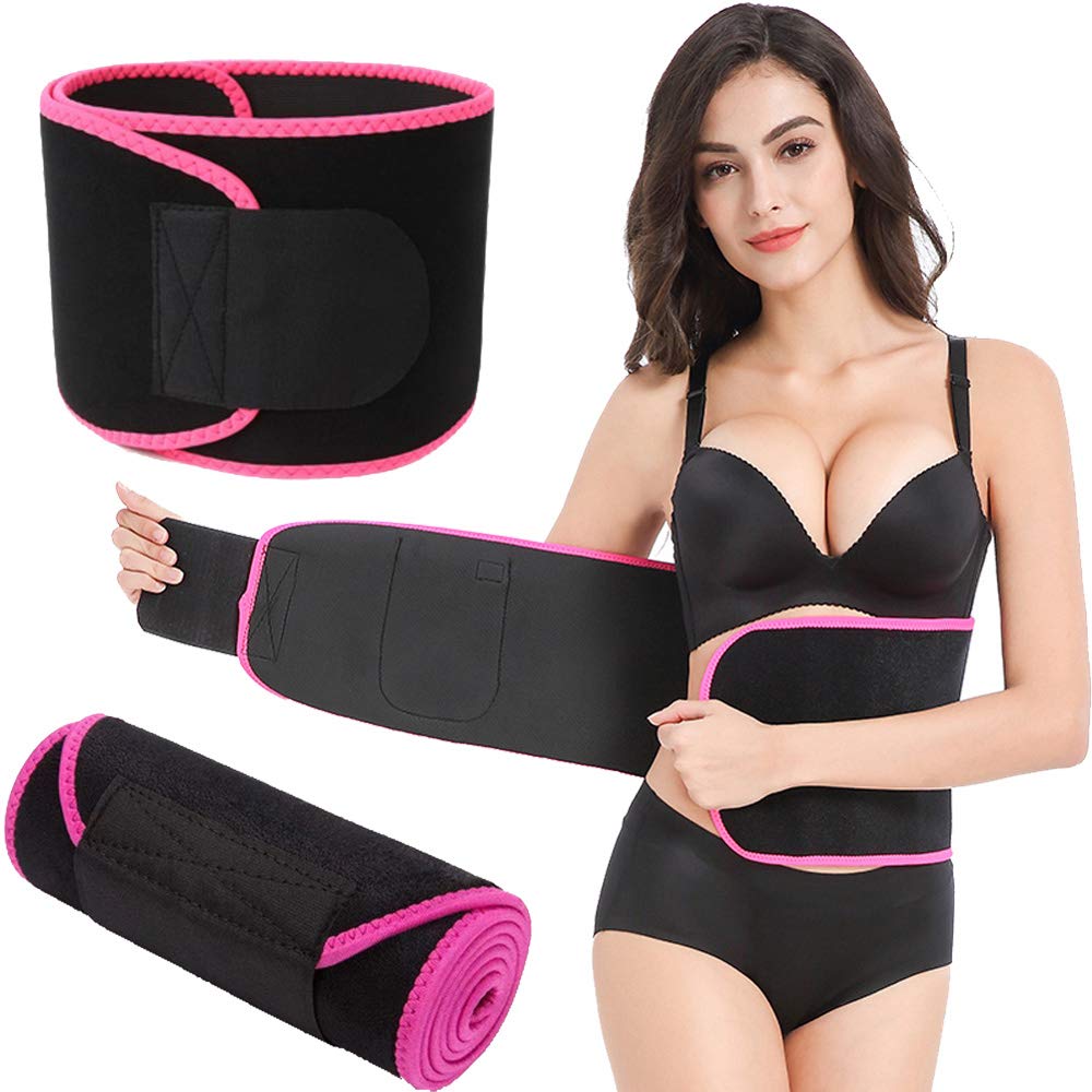 OGRO Waist Trimmer Belt for Women & Men - Adjustable Sweat Slim Wrap, Fat Burning Girdle for Weight Loss, Yoga & Workout - Perfect for Gym, Running, and Postpartum Recovery