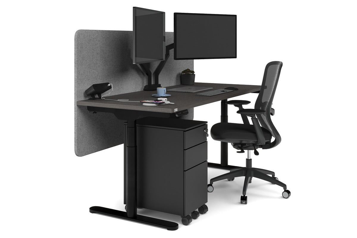 Premium Adjustable Height Single Workstation Desk - 1600L x 700W Size - Ideal for Home Office, Study & Workspace Ergonomics