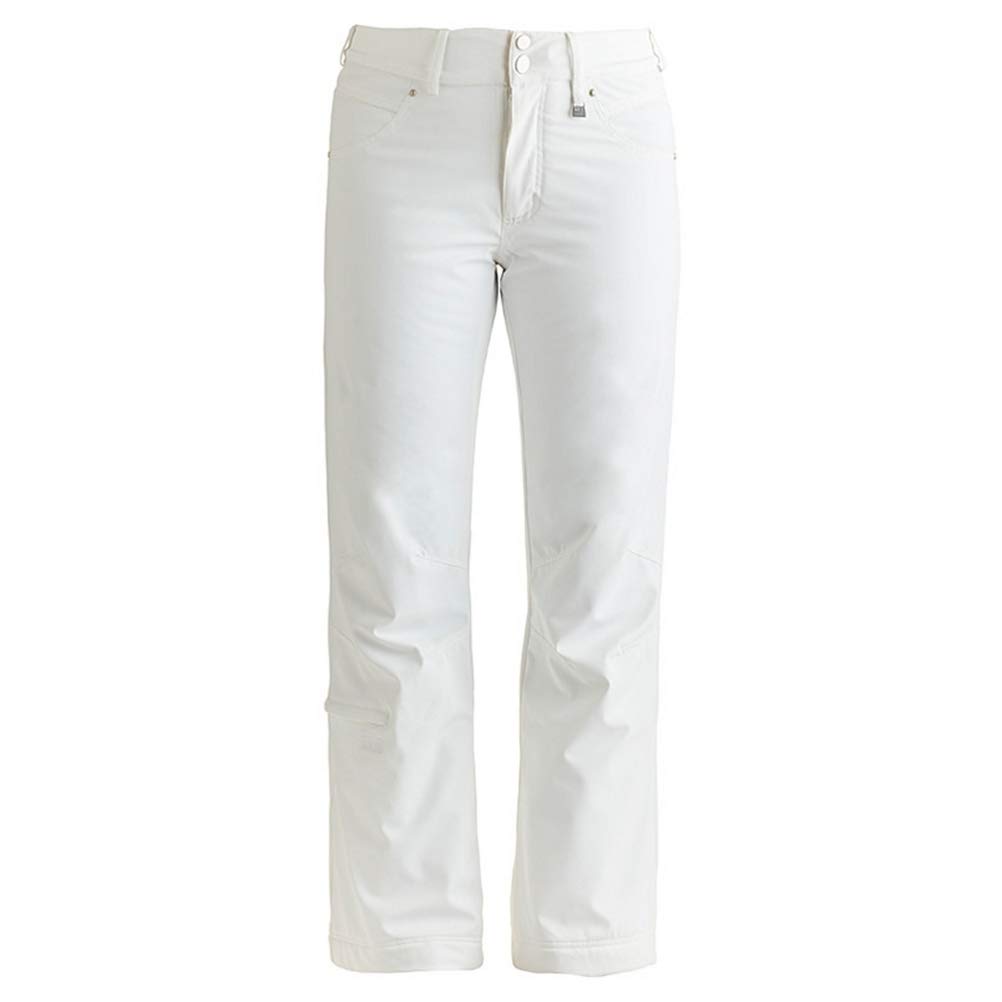 NILS Barbara 2.0 Women's Short Ski Pants - 8 Short/White - Waterproof Winter Snow Pants for Skiing, Snowboarding & Outdoor Activities
