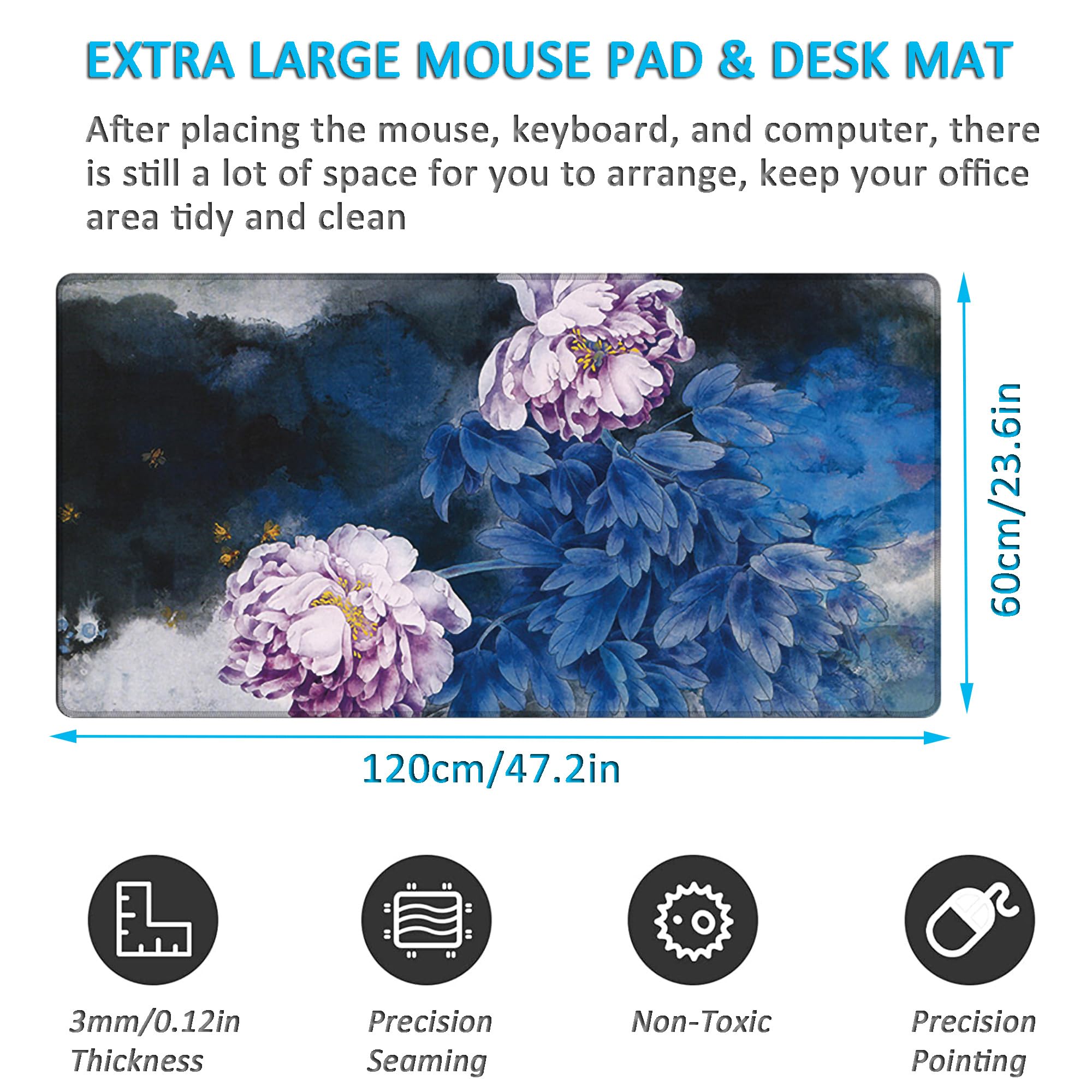 LL-COEUR Extra Large Non-Slip Gaming Mouse Pad - 47