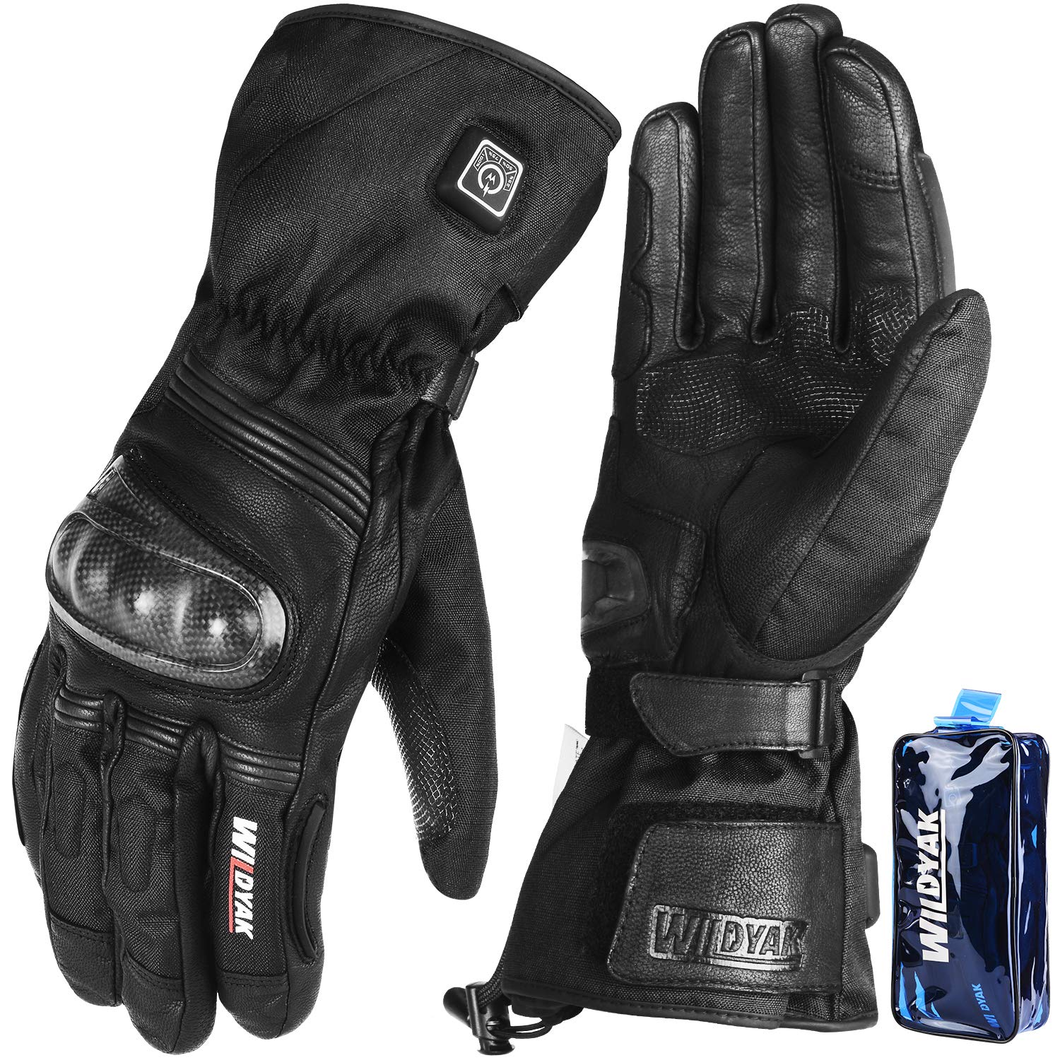 Electric Heated Gloves for Men & Women - Rechargeable Battery-Powered Winter Gloves for Motorcycle Riding, Skiing, Hunting - Keep Hands Warm in Cold Weather