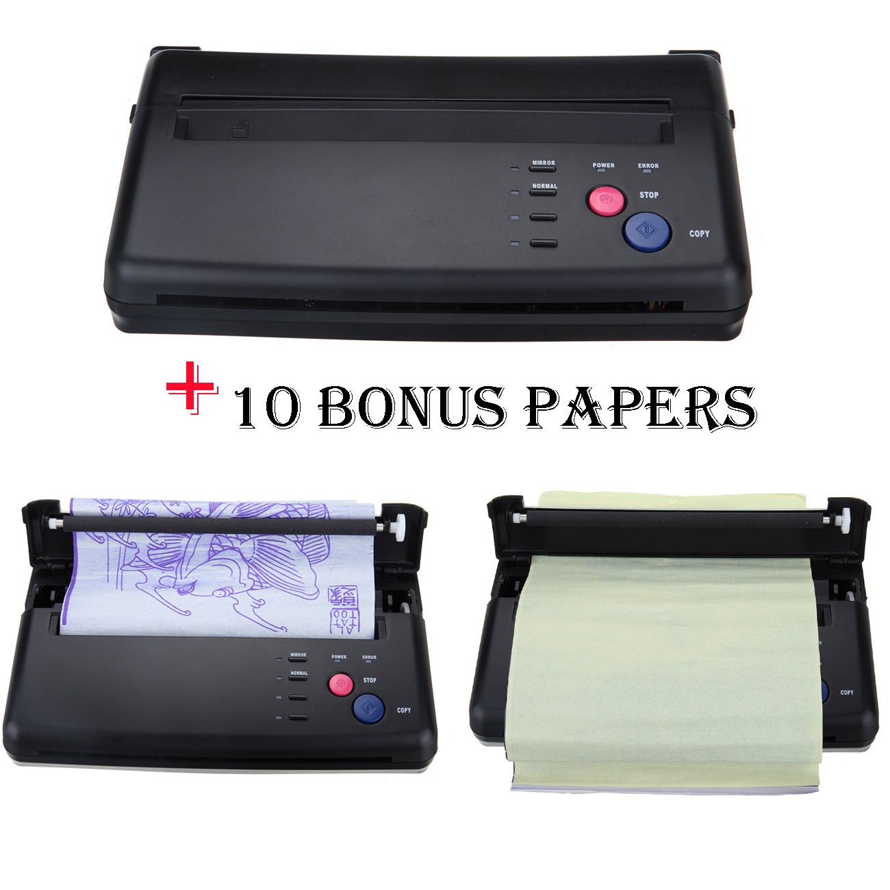 Pirate Face Tattoo Stencil Machine - Professional Thermal Copier for Tattoo Flash & Stencil Making | Perfect for Tattoo Artists & Studio Use