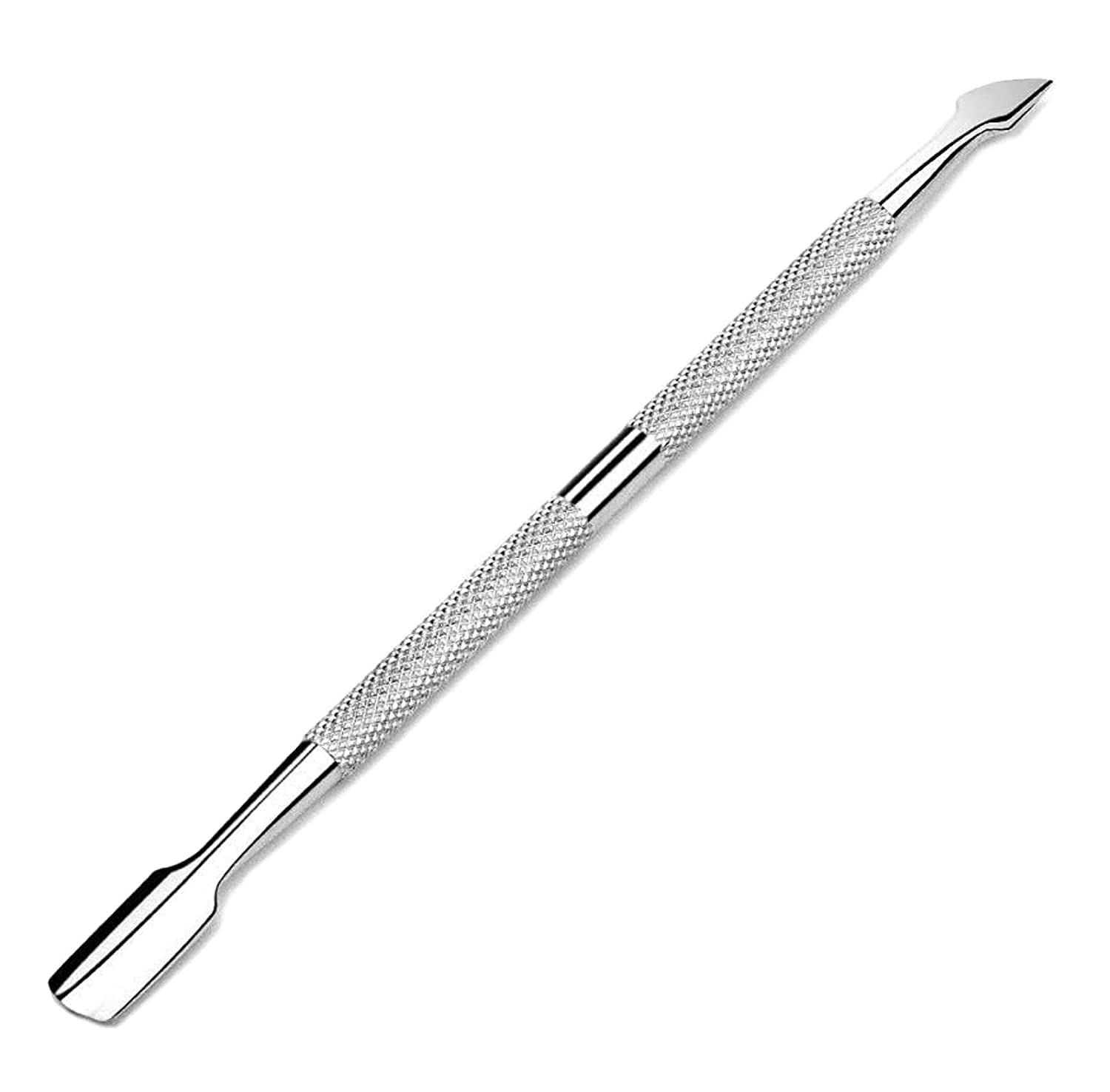 GOODIEBOX Uticle Pusher Nail Art Tool & UV Gel Polish Remover - Professional Cuticle Trimmer & Cleaner for Manicure Pedicure (Silver, Set of 1) - Perfect for Salon & Home Nail Care