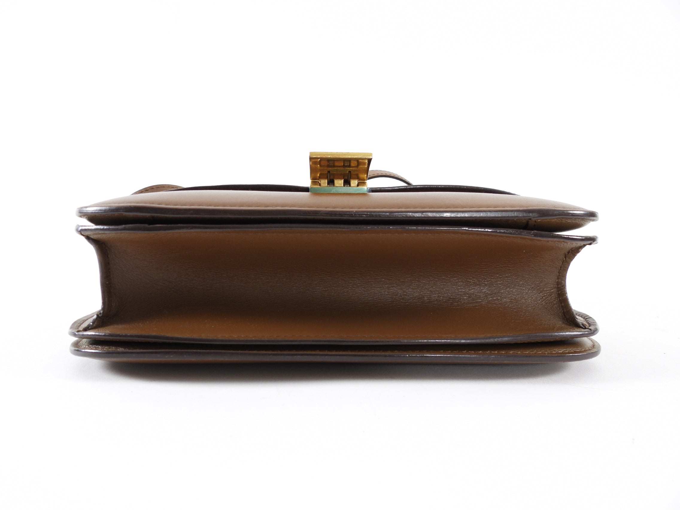 Celine Medium Box Bag in Brown Genuine Leather - Stylish Crossbody Handbag for Women, Perfect for Work, Travel & Everyday Use
