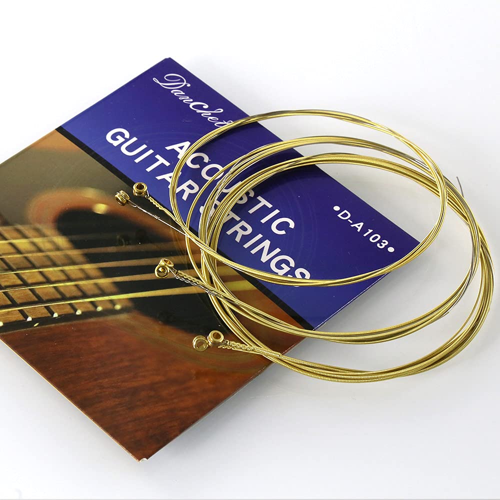 Premium A103 Bronze Acoustic Guitar Strings - Medium Light Gauge (1 Set) for Folk, Country & Rock Music Performance