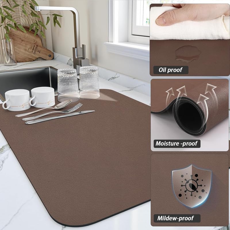SSUCA Non-Slip Kitchen Dish Drying Mat - 40