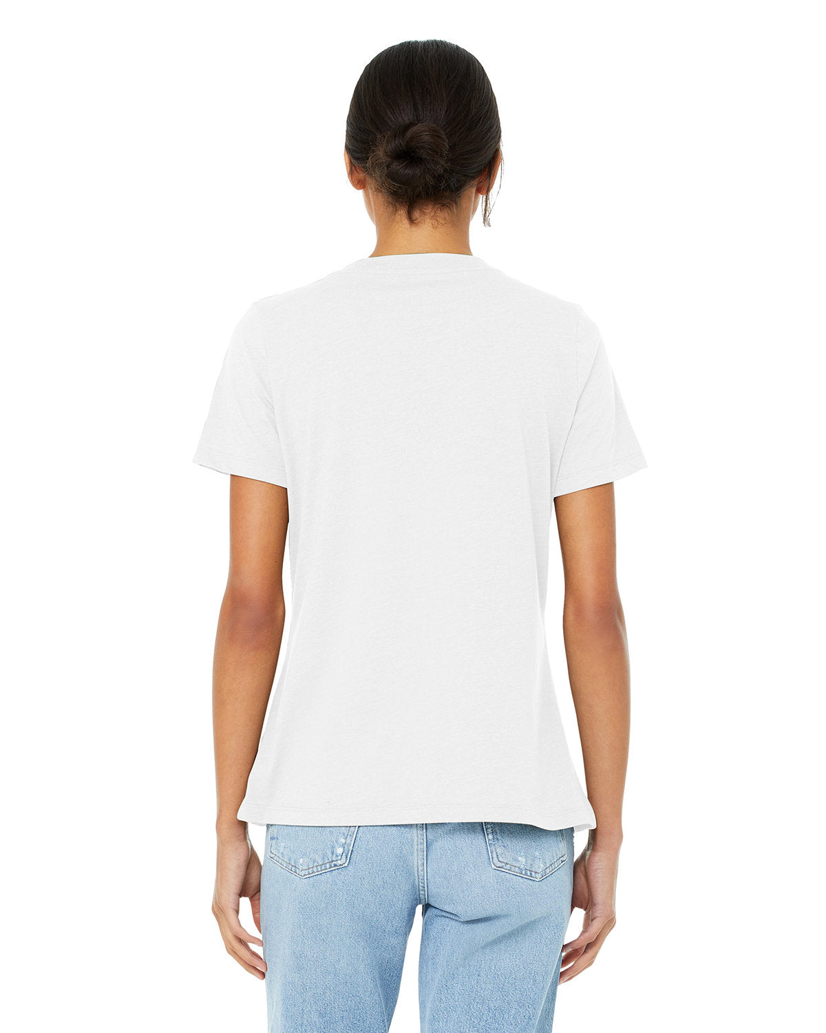 Bella + Canvas 6405CVC Women's Relaxed Fit Heather CVC Jersey V-Neck T-Shirt - Soft & Comfortable Casual Tee for Everyday Wear, Gym, and Lounge