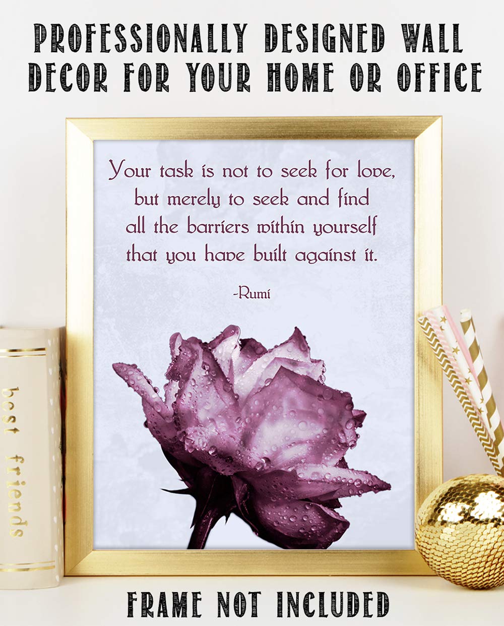 TJ Originals - Inspirational Wall Art Prints 11x14, Zen & Spiritual Decor - Perfect for Home & Office Motivation