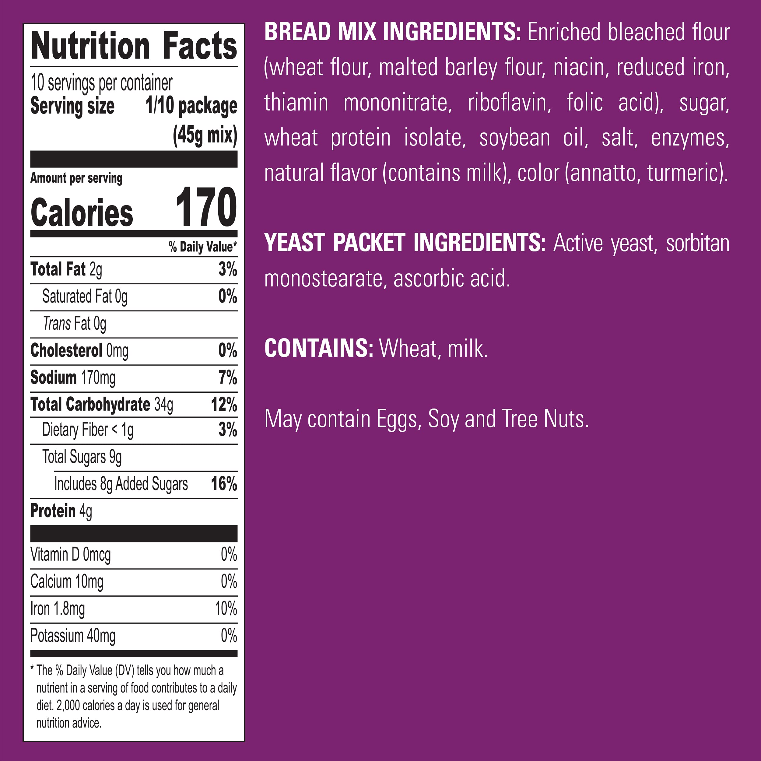 Krusteaz Hawaiian Sweet No Knead Bread Mix, 16 oz - Easy Homemade Hawaiian Bread for Breakfast, Dessert & Family Gatherings